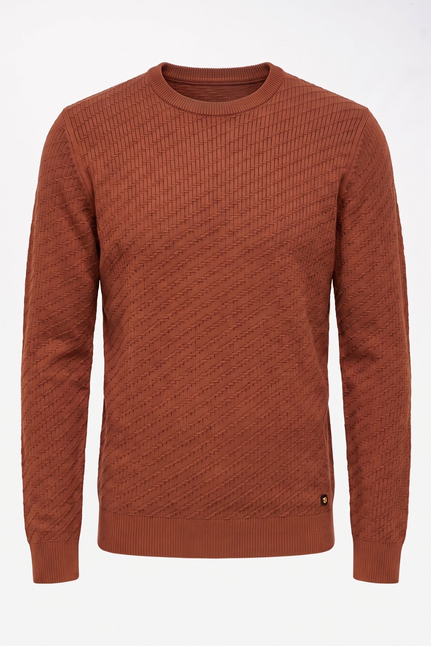 PULLOVER CREWNECK JACQUARD SOLID TERRA 3
