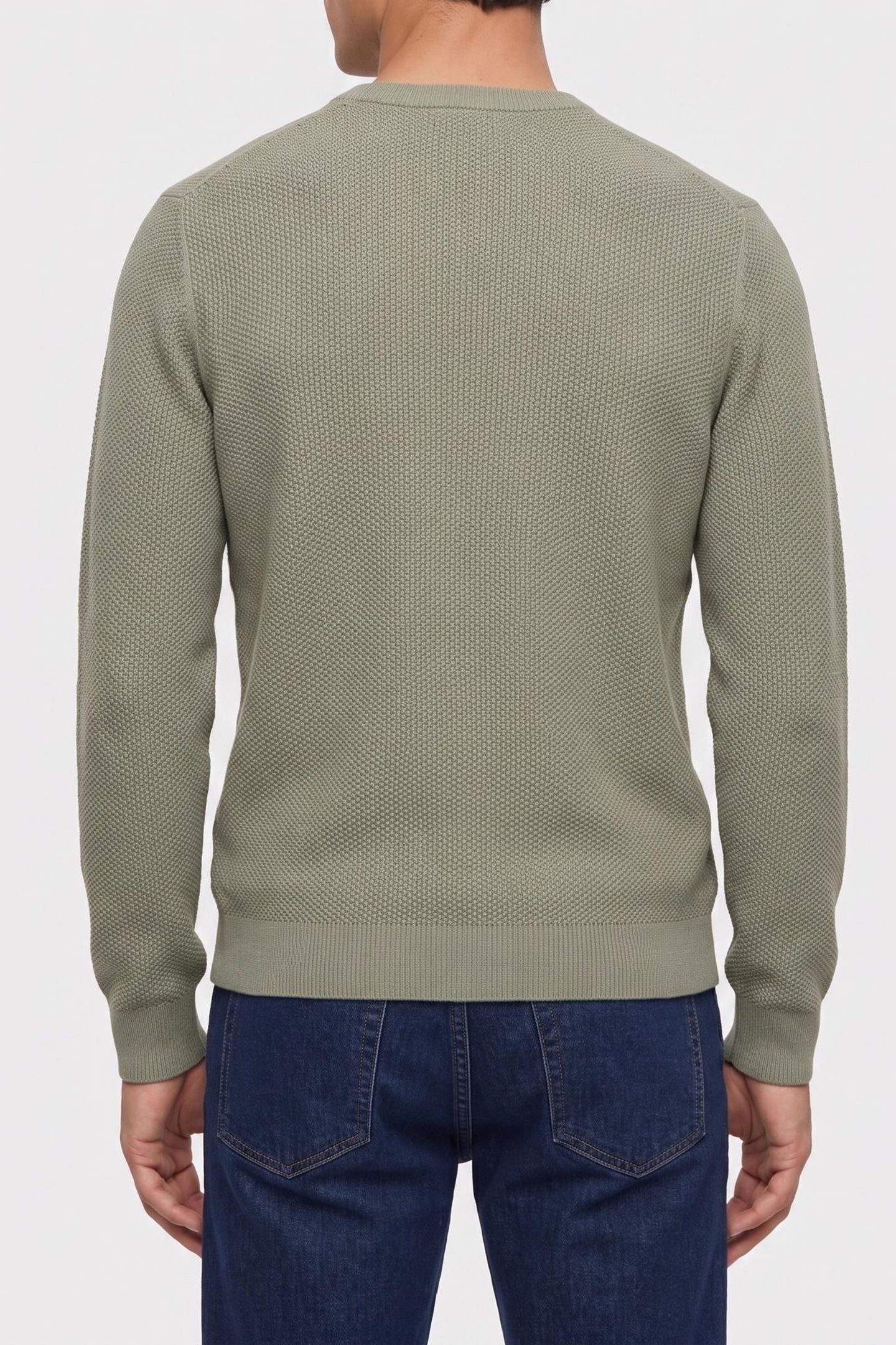 LS TEXTURED COTTON SWEATER SHADOW 2