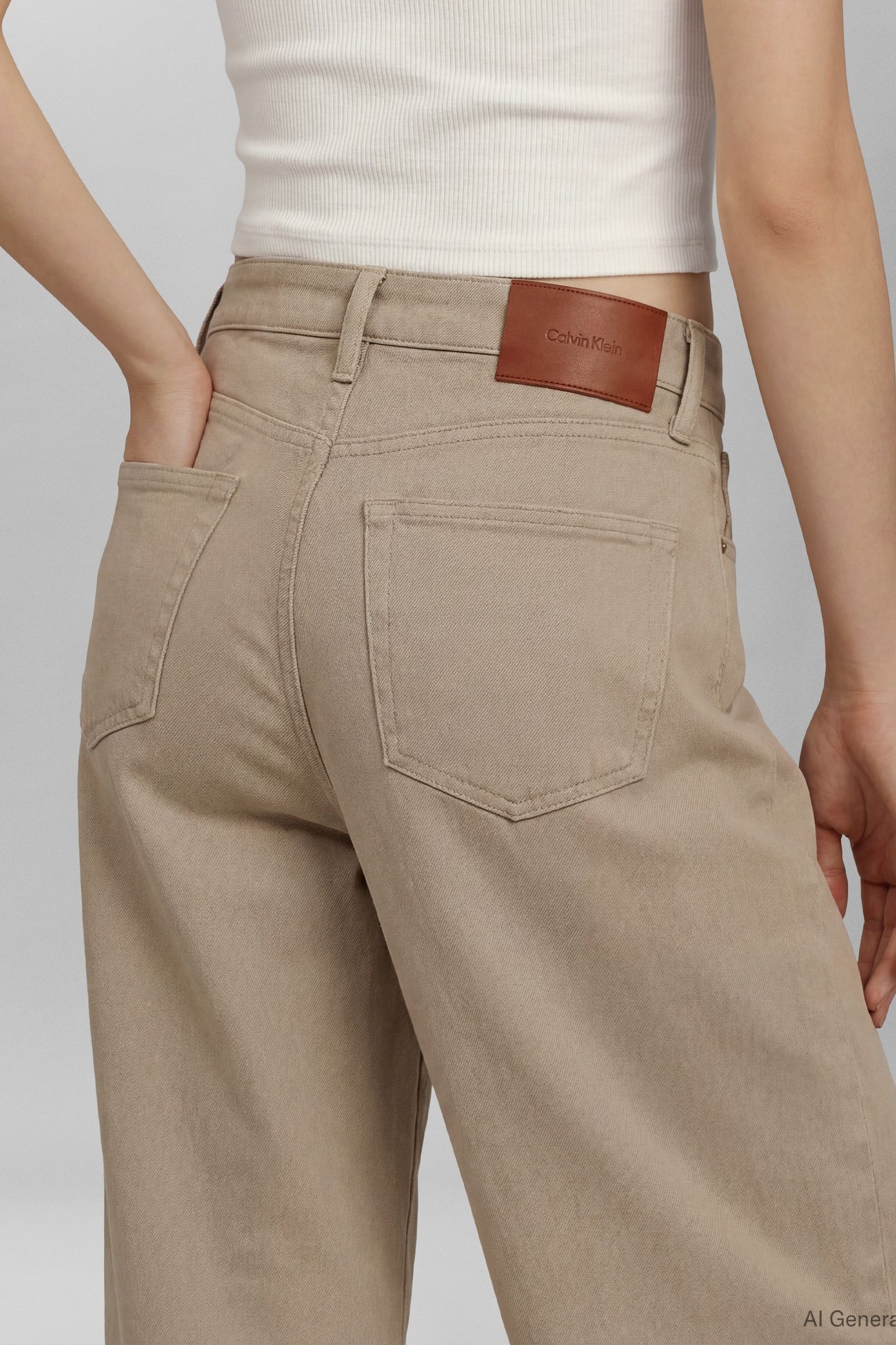 COTTON CROPPED BARREL JEAN ROASTED CASHEW 4