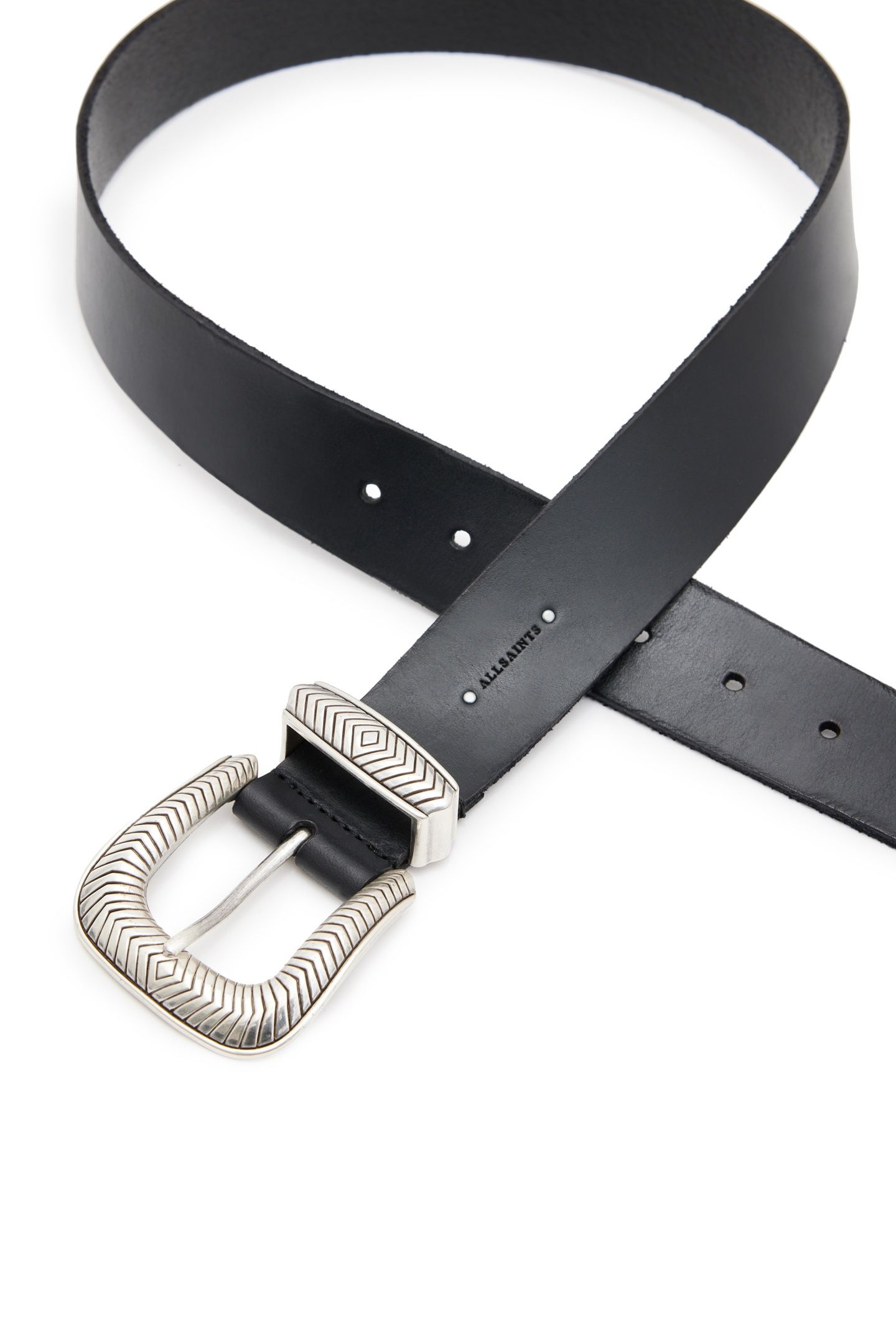 SKYLAR WESTERN BELT BLACK/ANTQ NICKEL 2