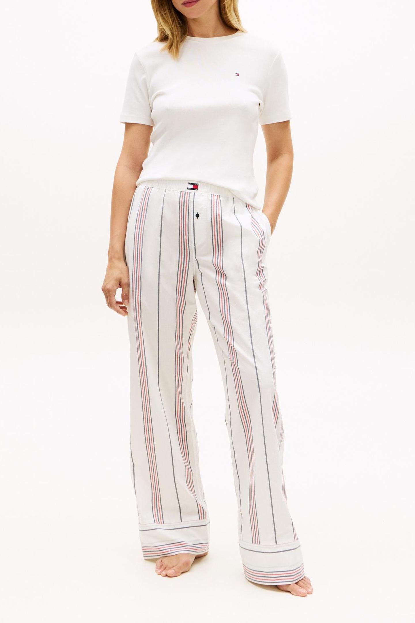 POPLIN STRIPE PANTS BEACH HOUSE STRIPE NAVY 1