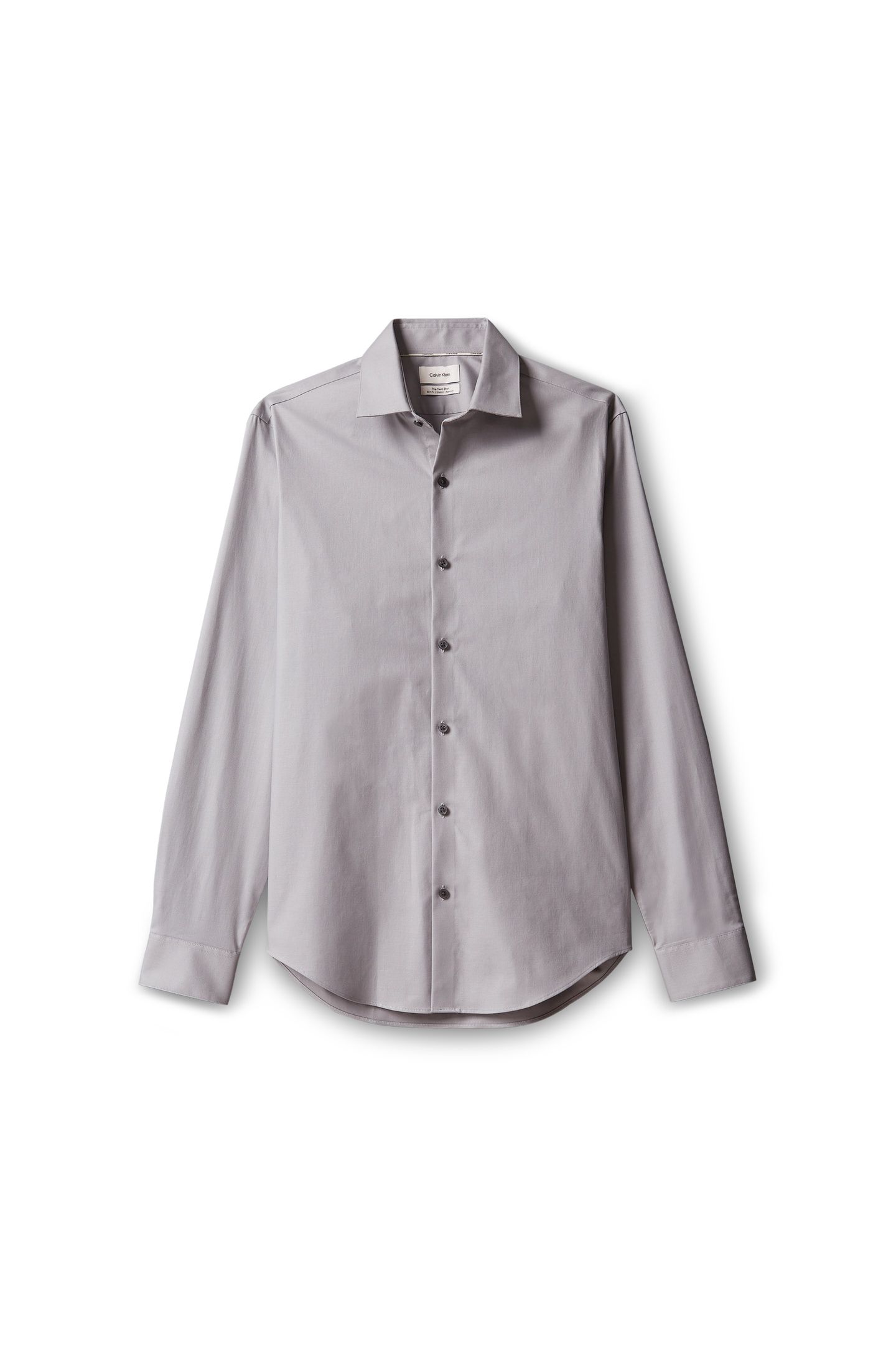 SLIM ESSENTIAL TWILL STRAIGHT SHIRT PURE GRAY 4