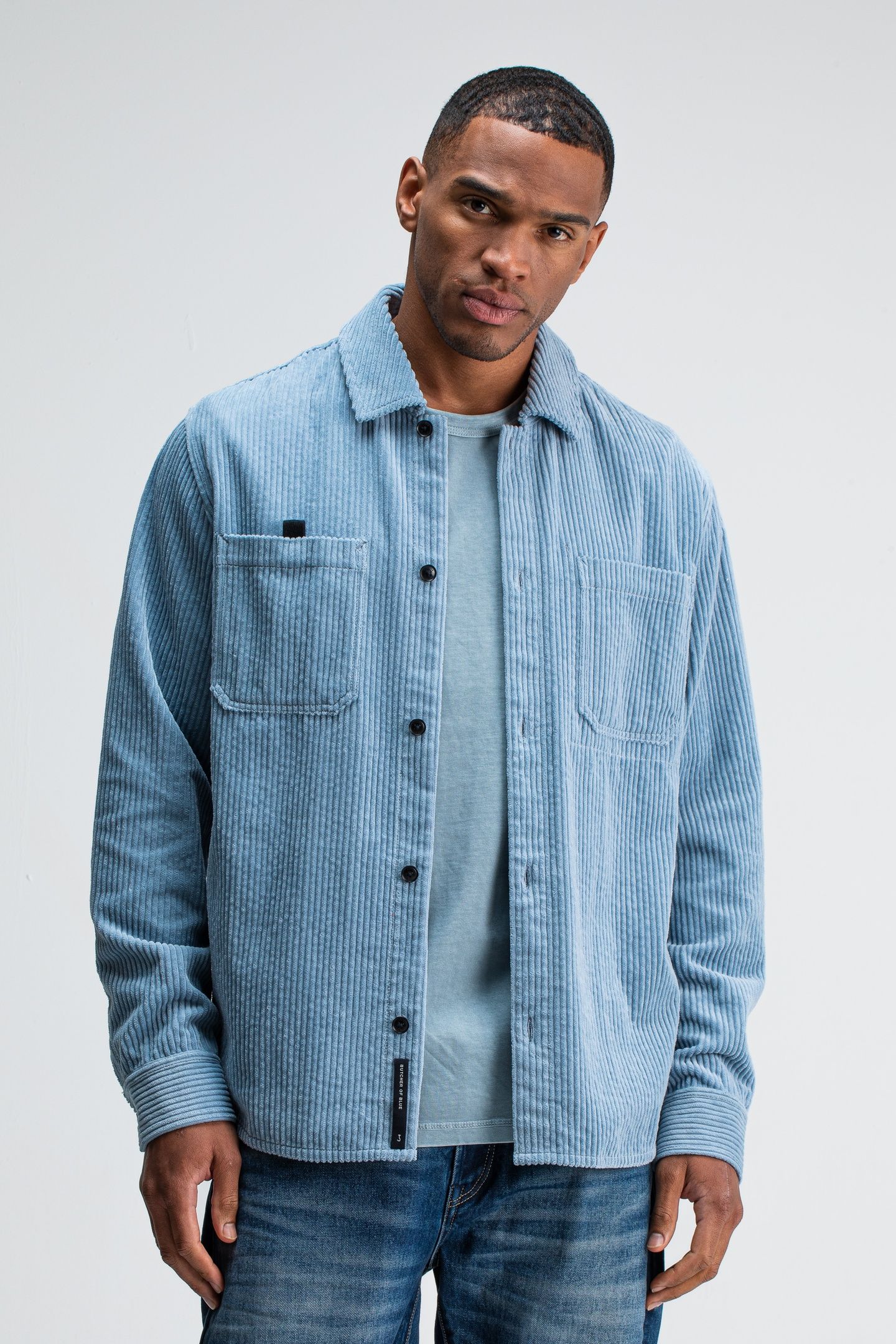 COLBY CORD OVERSHIRT HORIZON BLUE 1