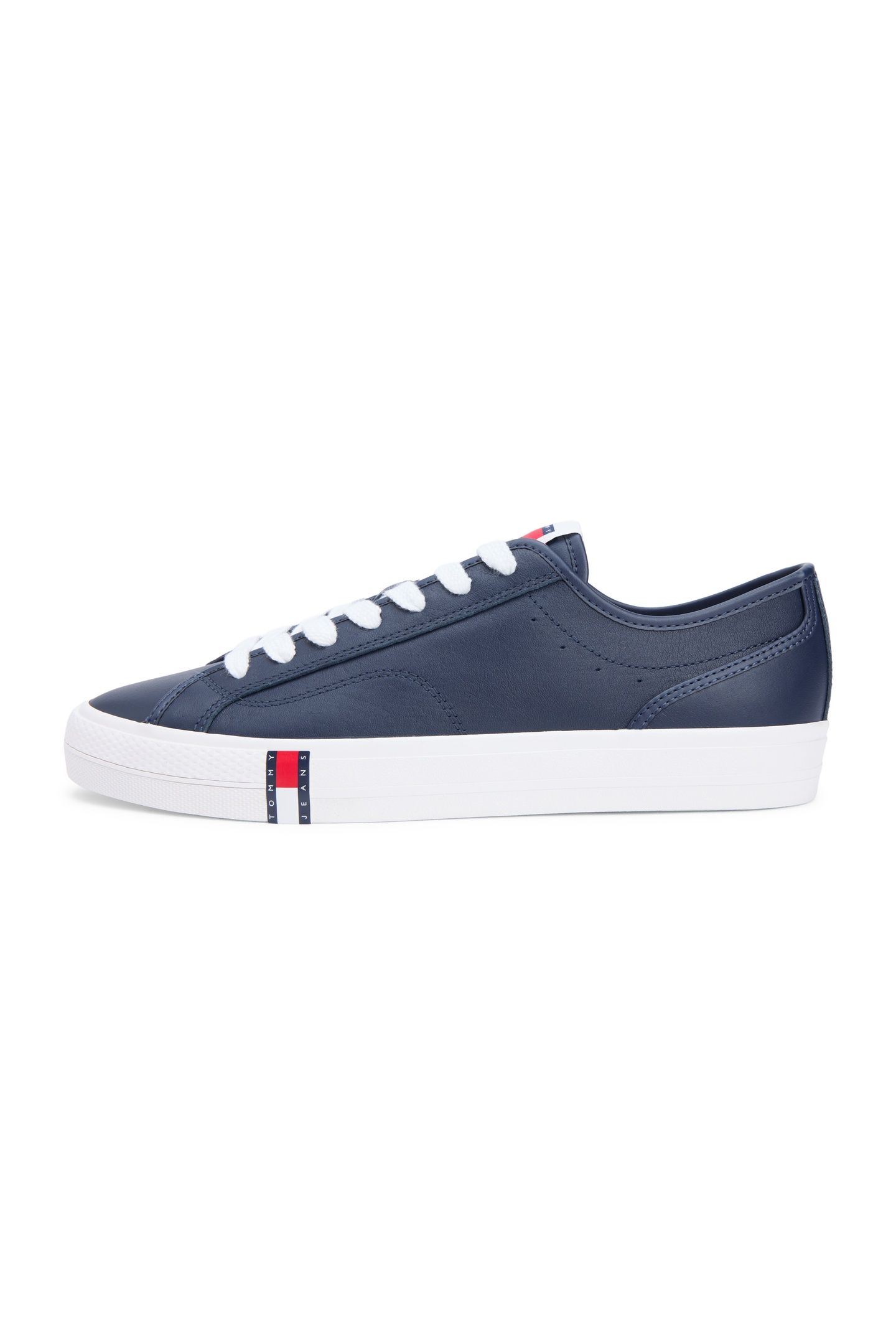 ARCHIVE FLAG STRIPE LEATHER TRAINERS DARK NIGHT NAVY 6