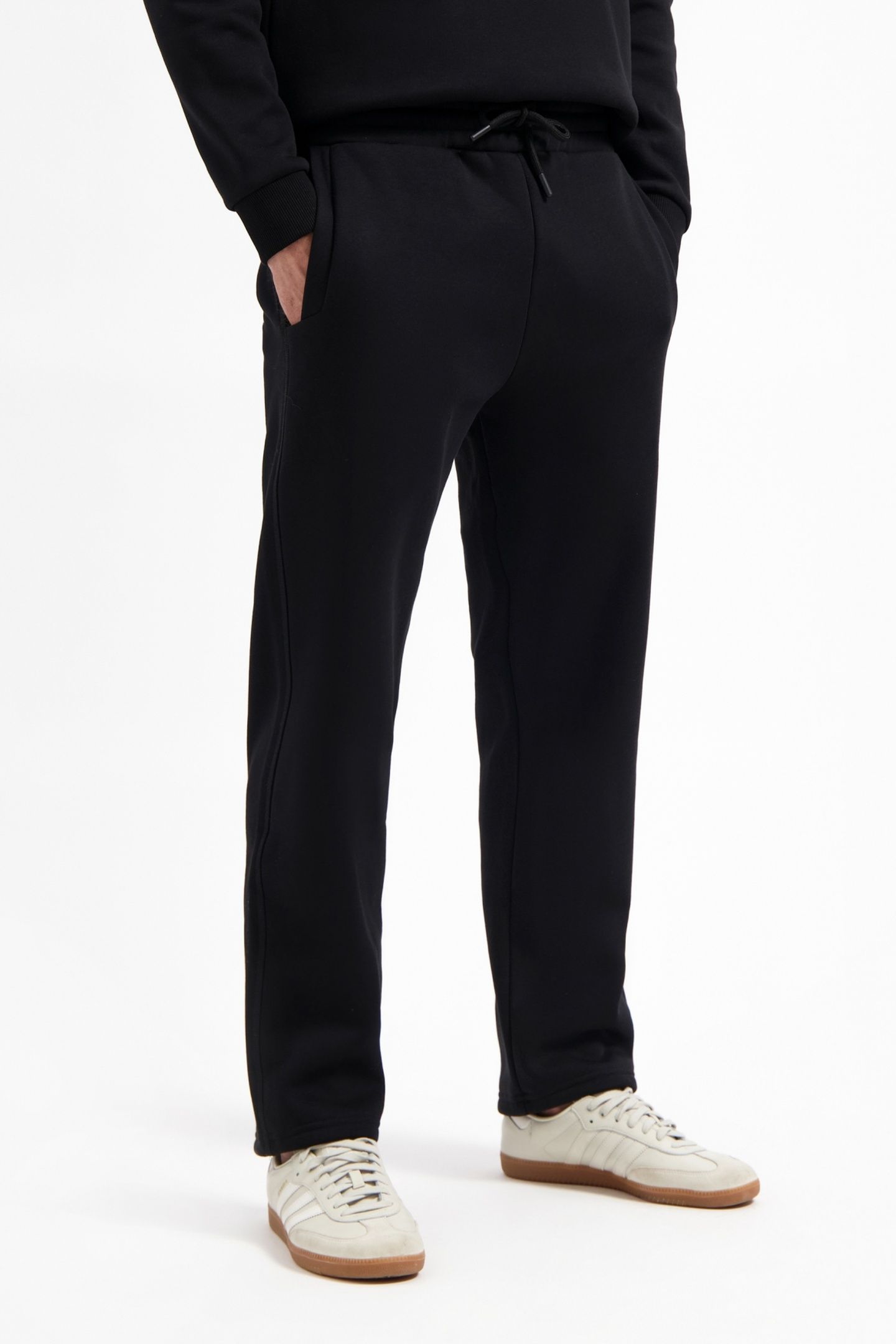 PANTS RELAX FIT BRUSHED INSIDE BLACK 2