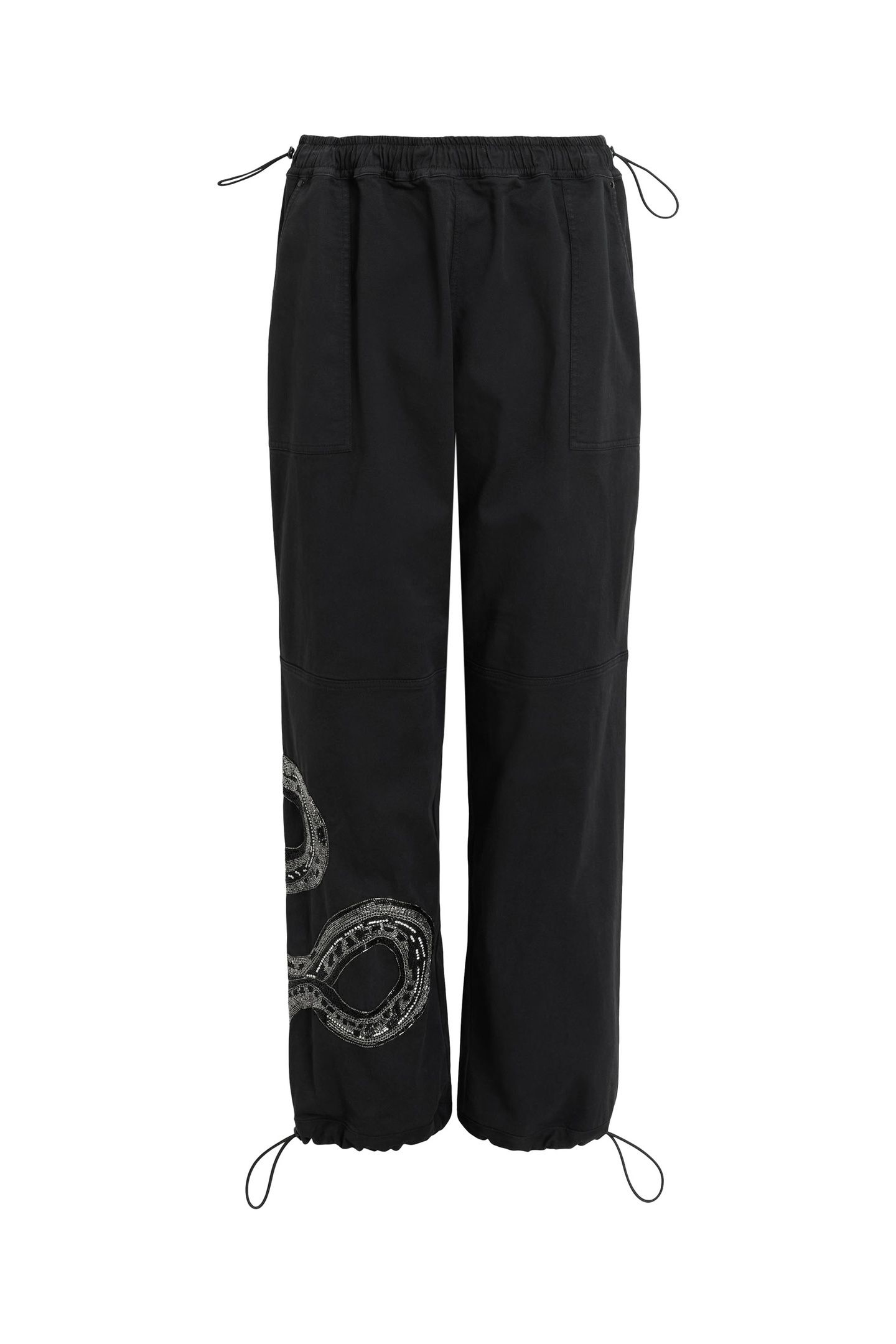 YAS EMB TROUSER WASHED BLACK 4