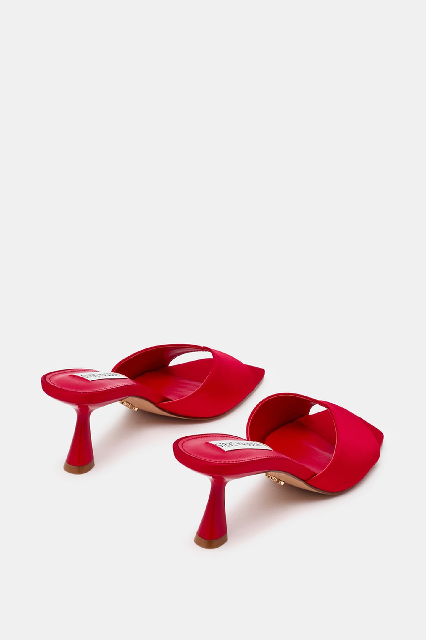 IVIE MULES RED SATIN 3