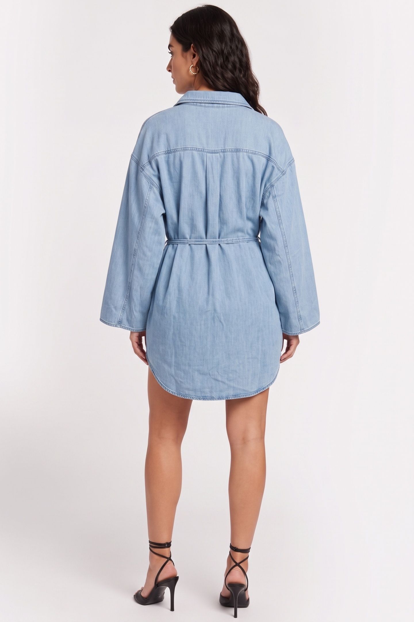 DYLAN DENIM TWILL TUNIC BLUE 2