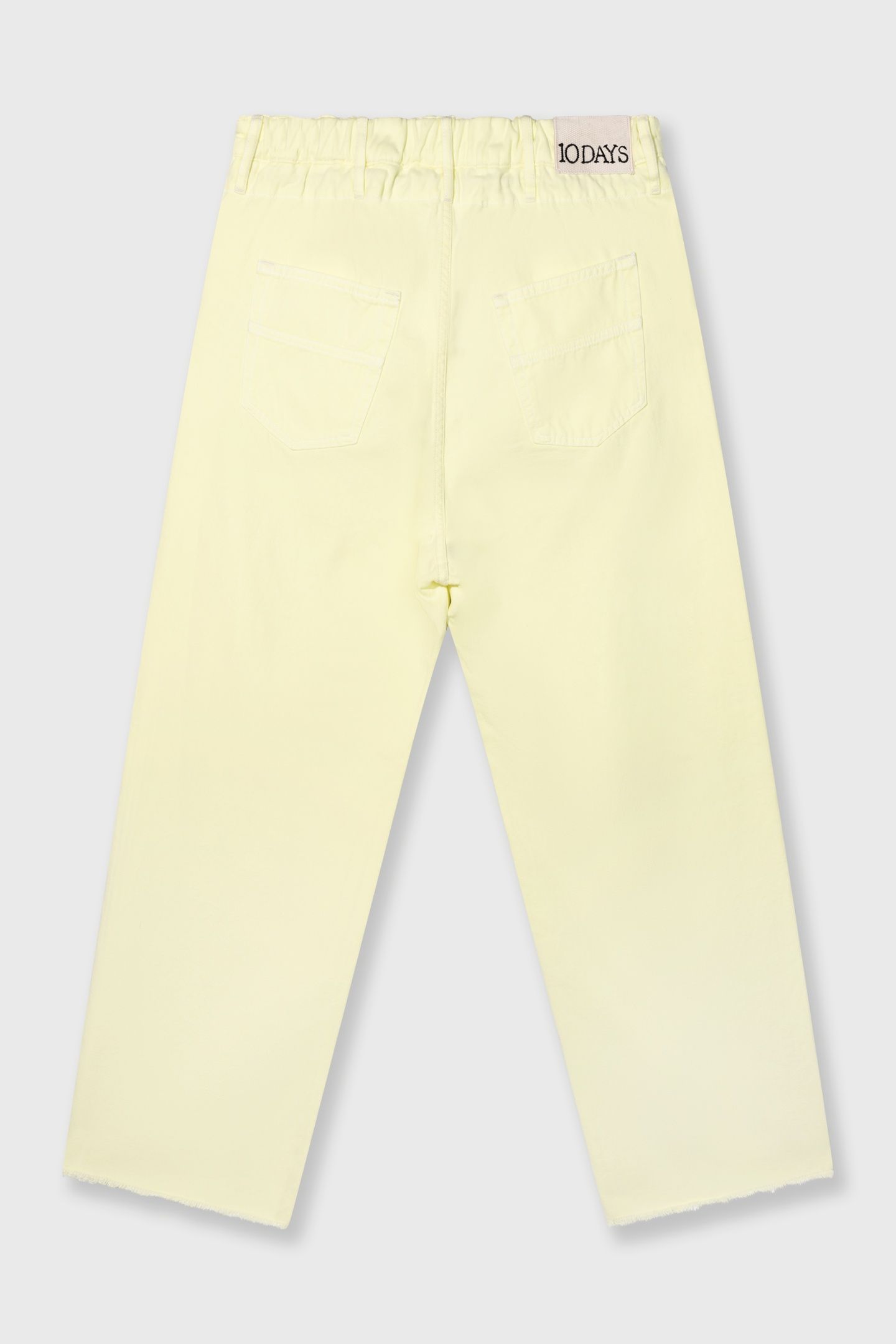 STRAIGHT LEG PANTS TWILL PASTEL YELLOW 6
