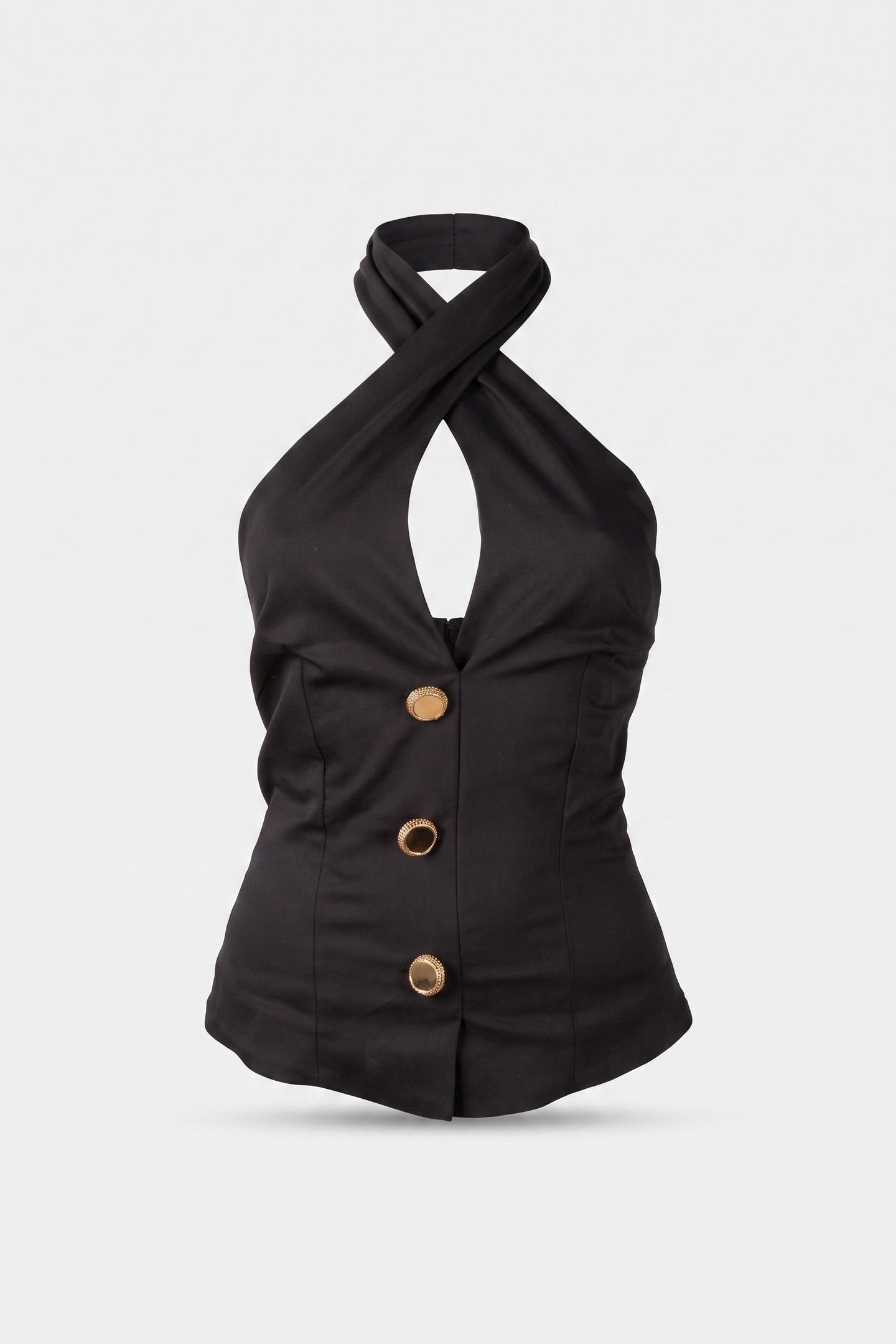 NADA HALTER NECK SL JET BLACK A996 3