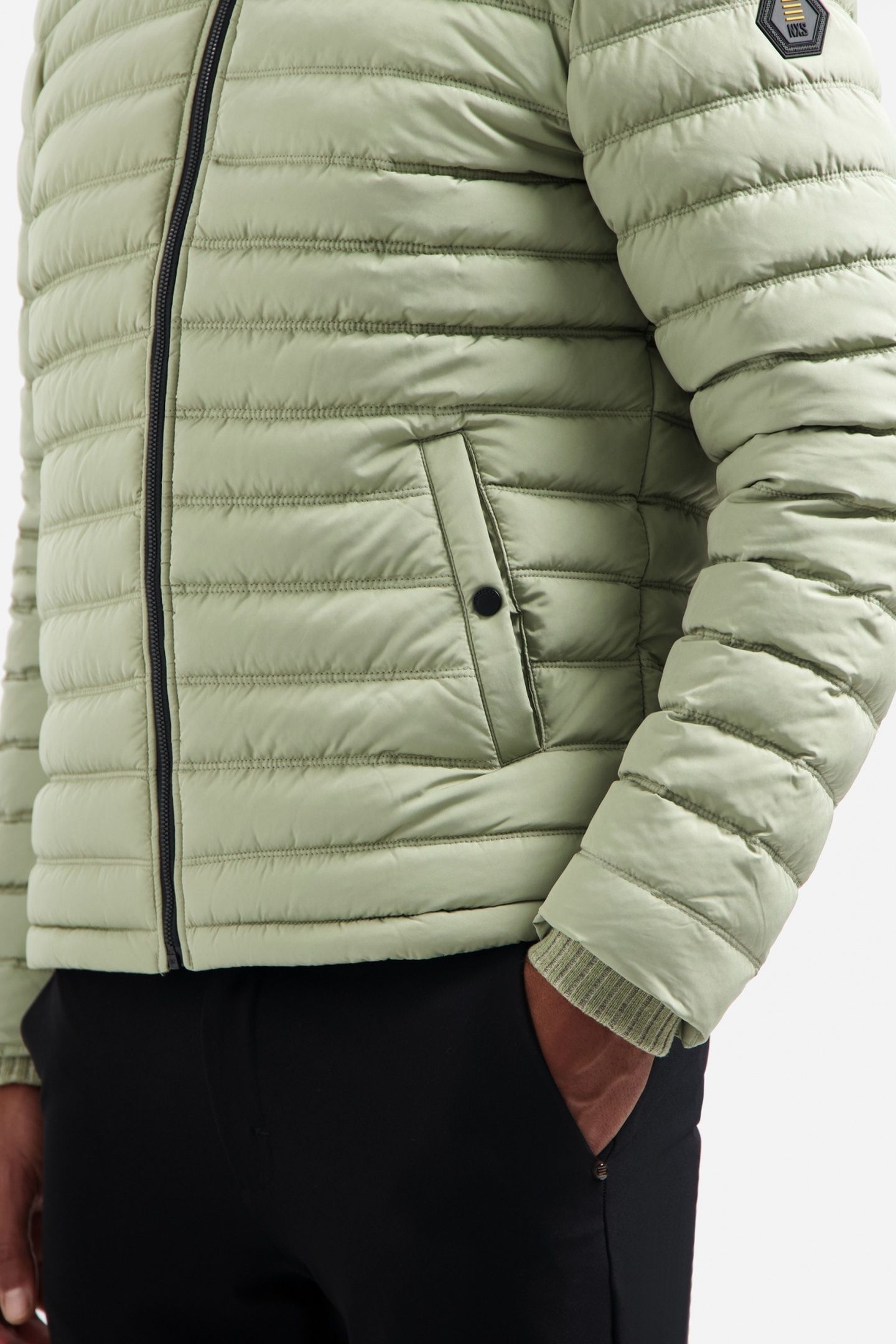 JACKET SHORT FIT PADDED LIGHT MOSS 7