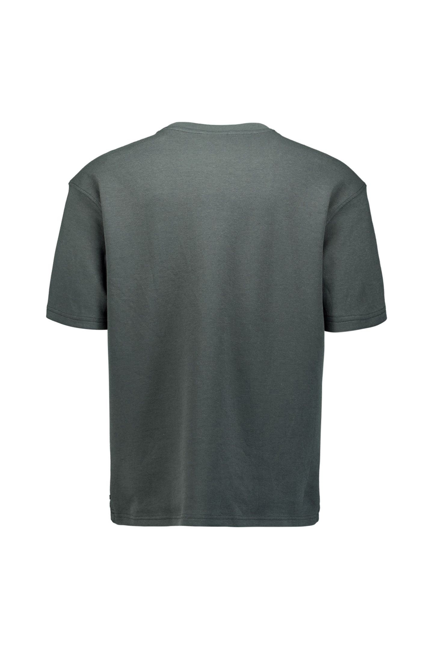 T-SHIRT CREWNECK SOLID HEAVY INTERLOCK DARK STEEL 5