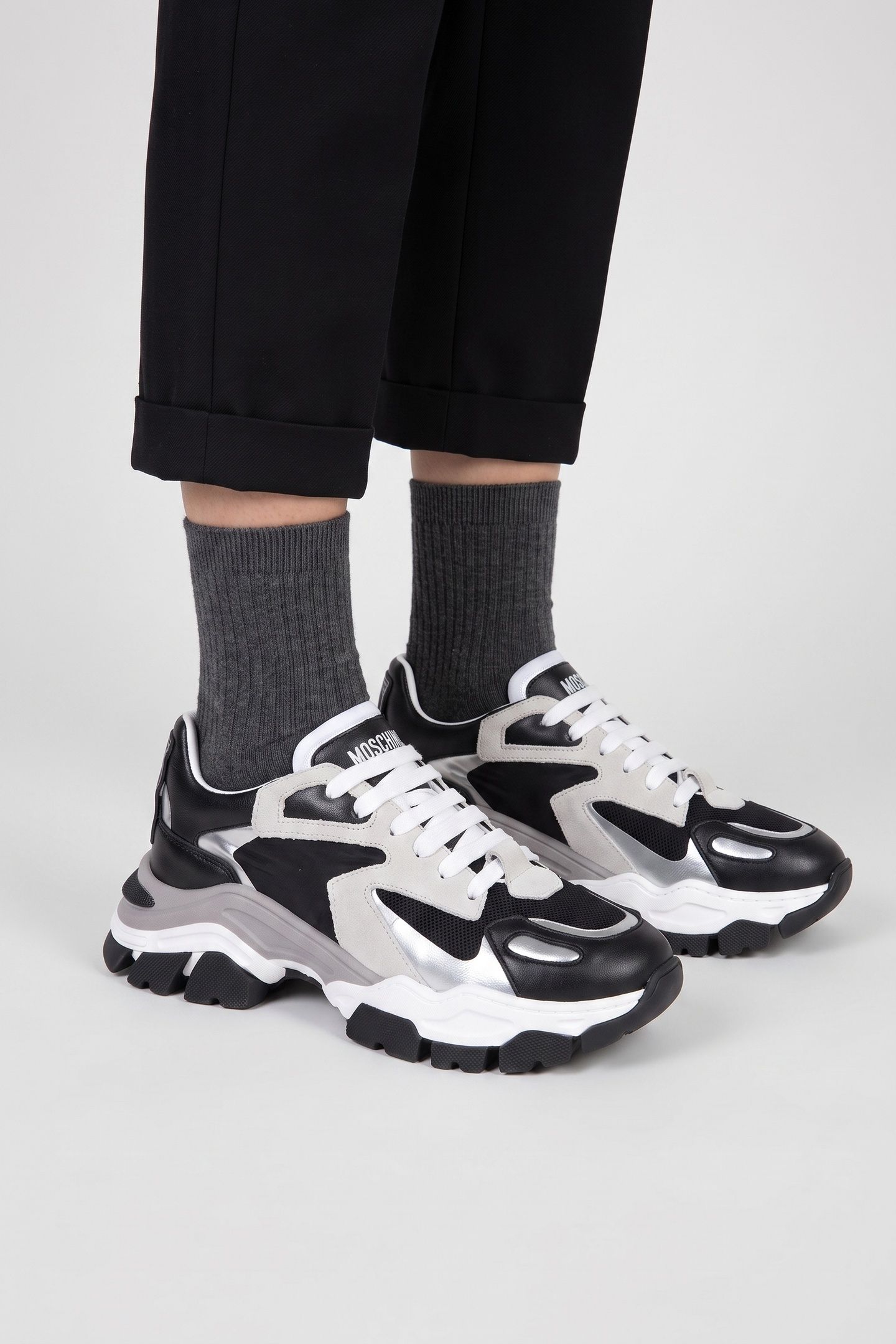 CALFSKIN SNEAKERS BLACK 3