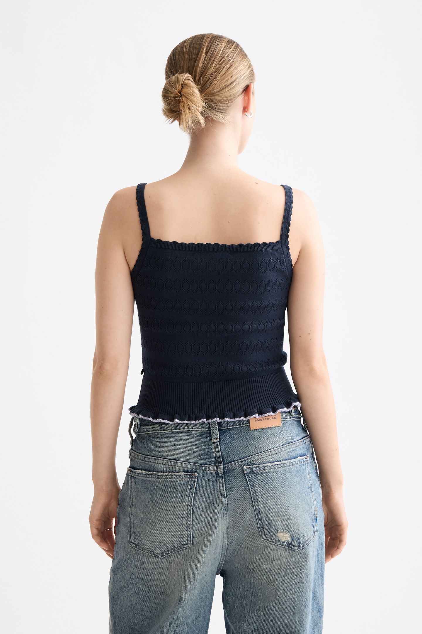 POINTELLE KNITTED TANK SKY CAPTAIN 2