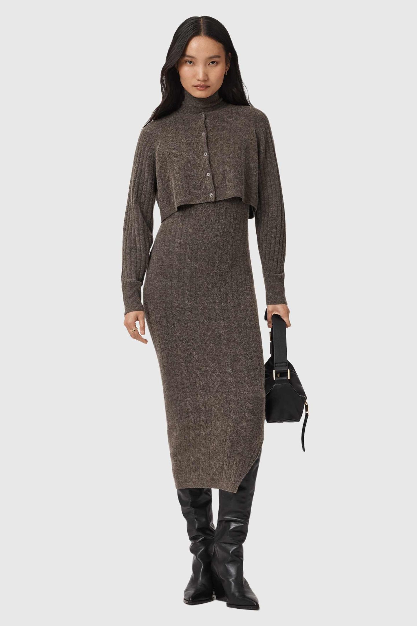 SABINE DRESS FAWN BROWN 4