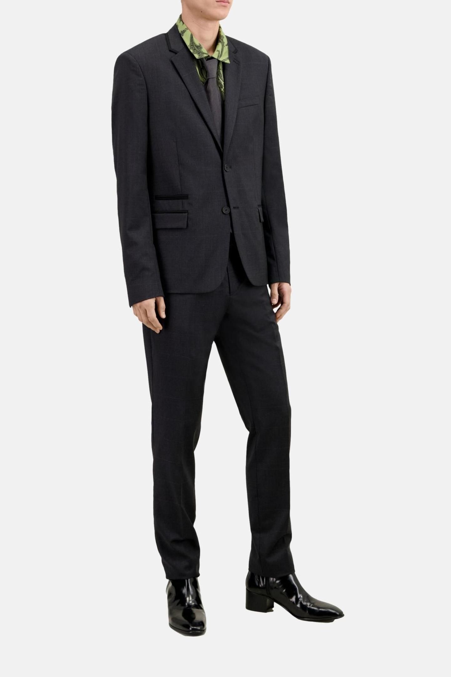 SUIT JACKET WITH DETAILS DARK GREY 2