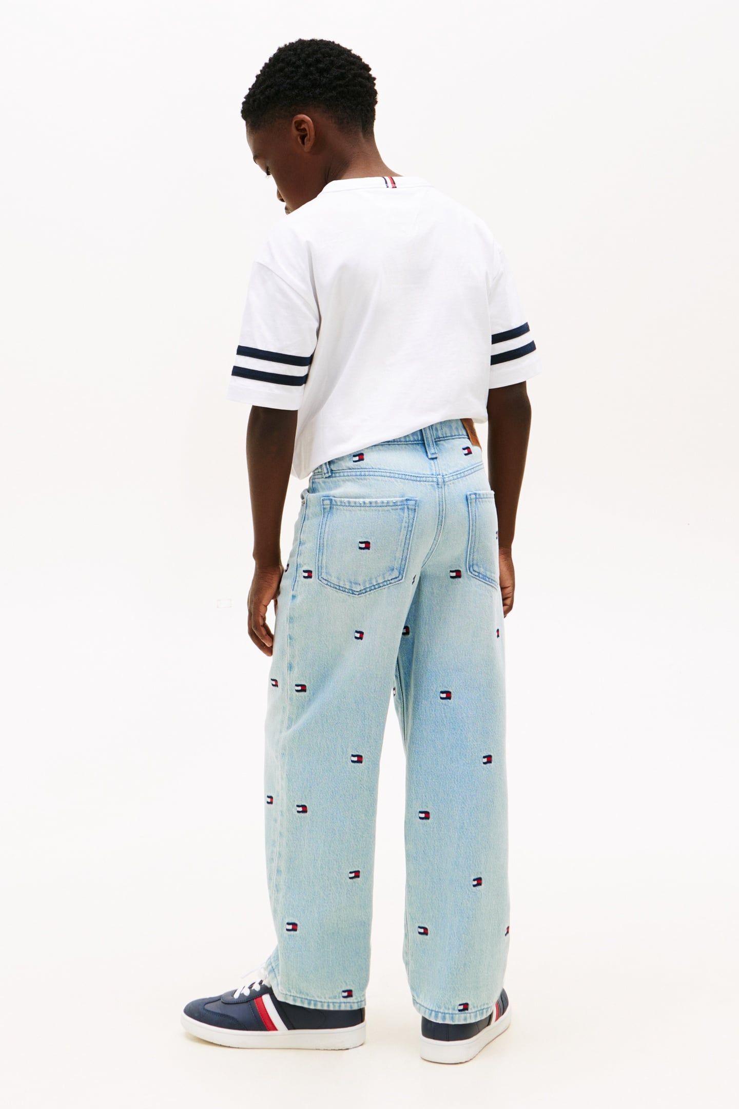 BOYS BAGGY WAVY FLAG LOOSE JEANS 2