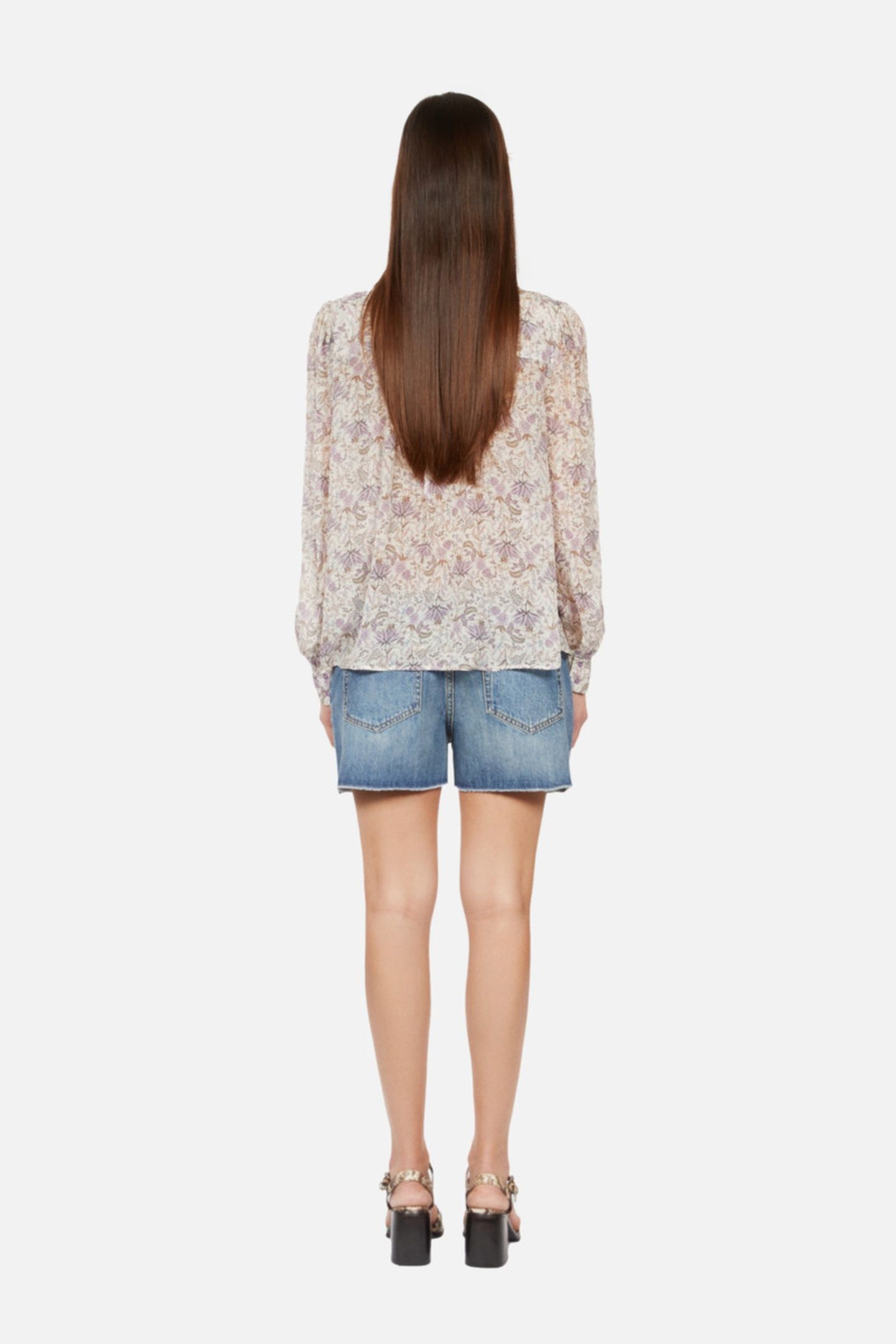 LONG-SLEEVED SHIRT WITH CLASSIC COLLAR ECRU/MAUVECHALK 4