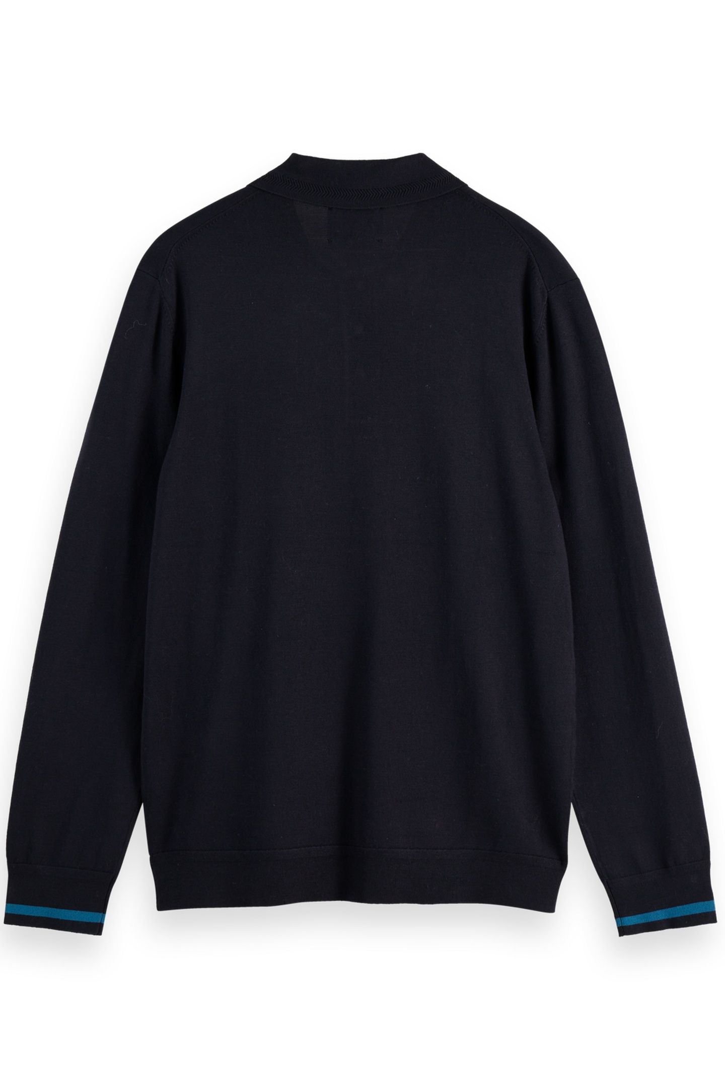ECOVERO BLEND KNITTED LONG SLEEVE POLO ANTHRACITE 4