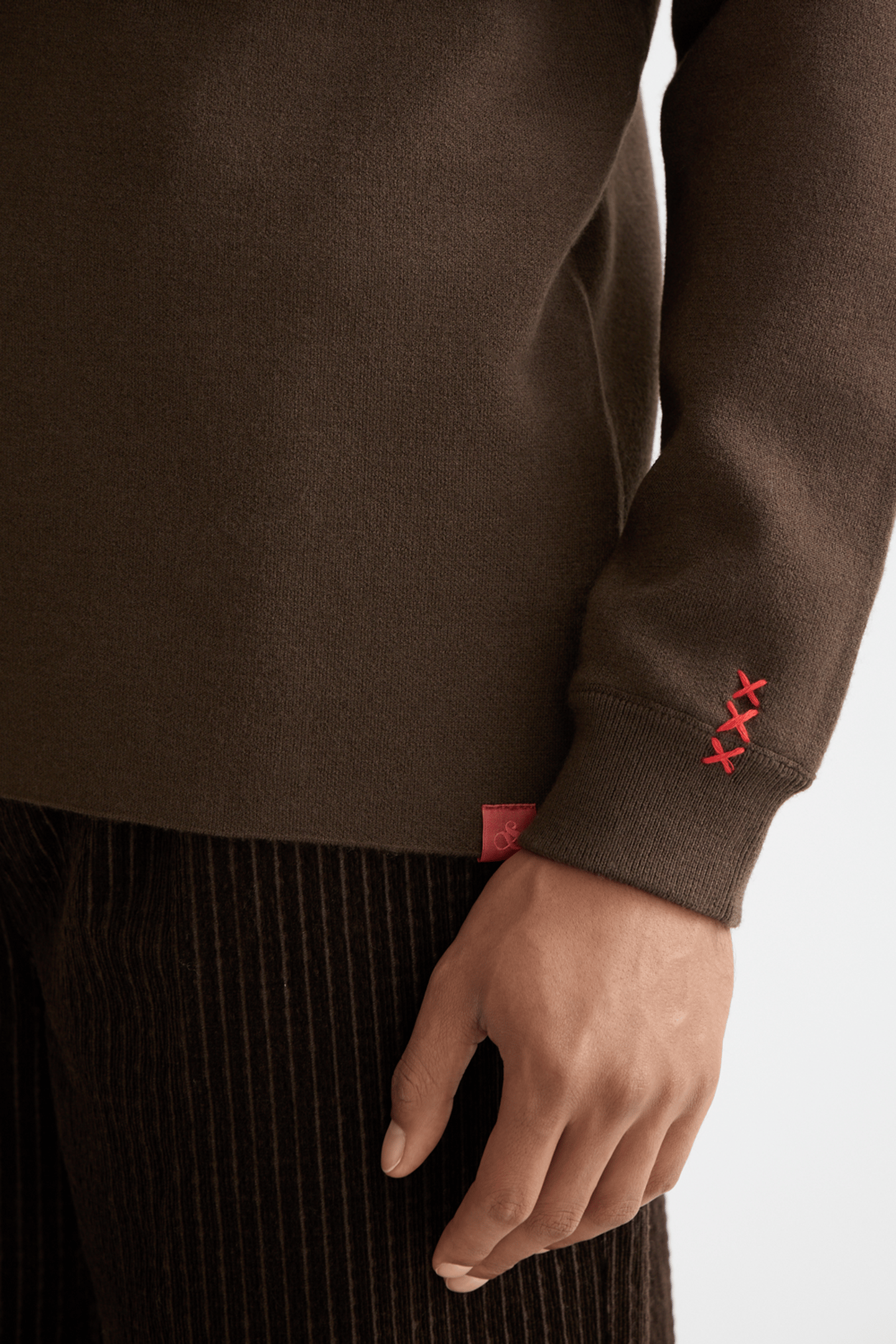 MERINO DOUBLE FACE DROPPED SHOULDER CREWNECK DEMITASSE 7