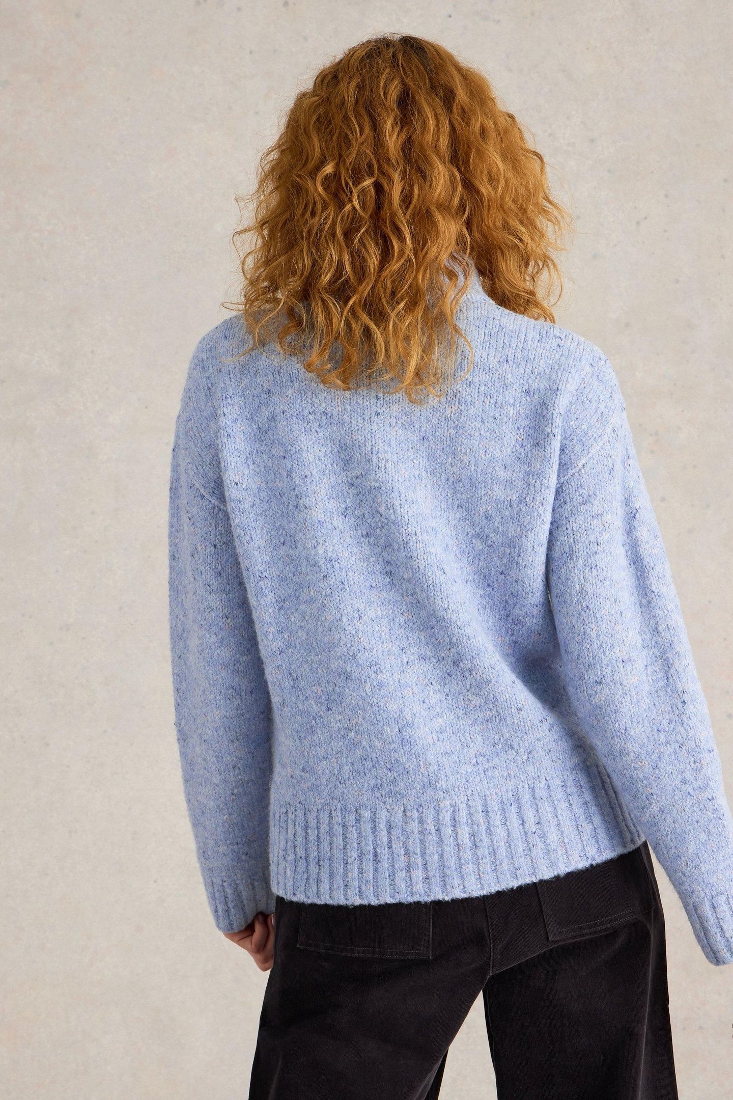 BELLA BUTTON JUMPER BLUE MULTI 2