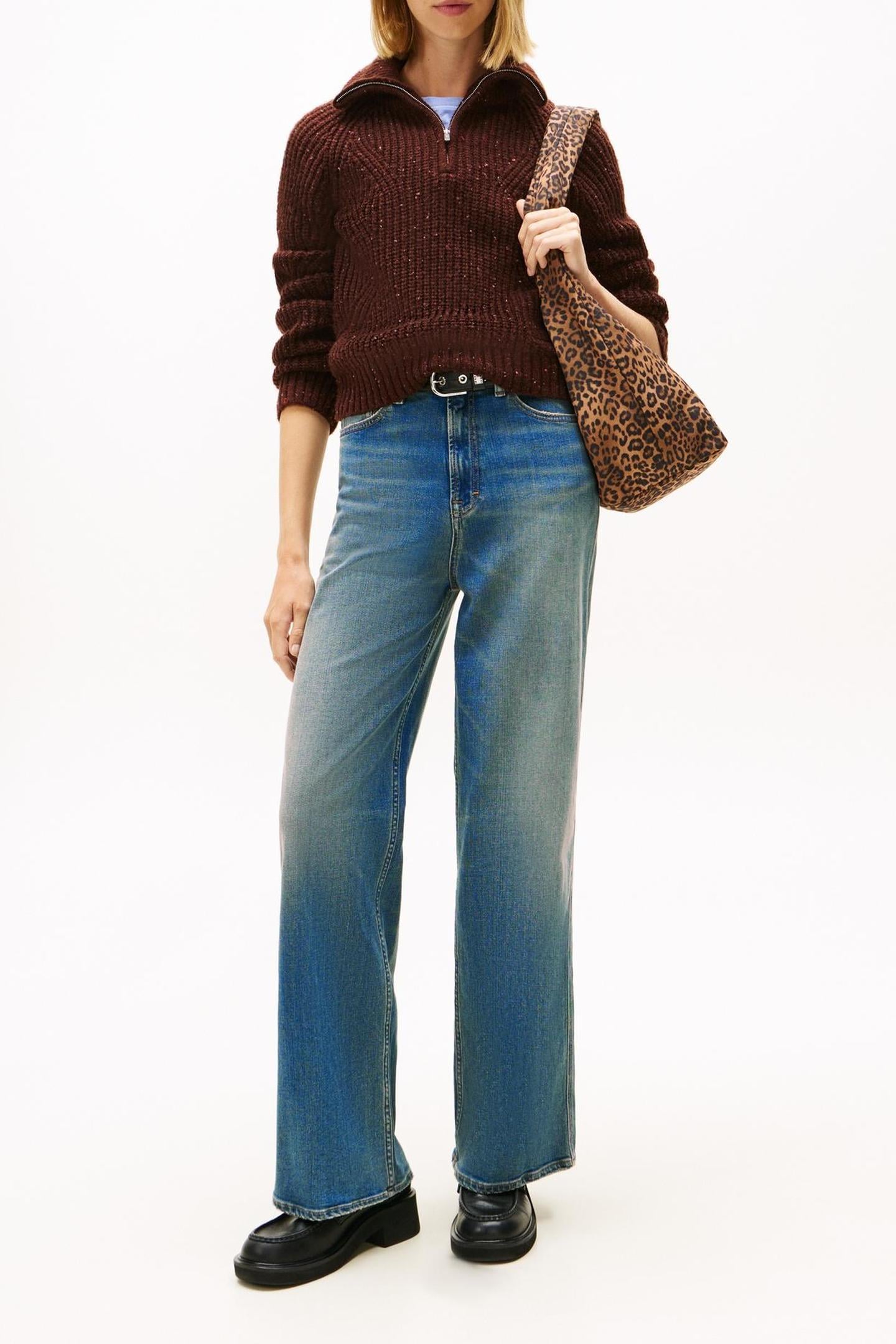 CLAIRE HIGH RISE WIDE LEG DENIM DARK 1