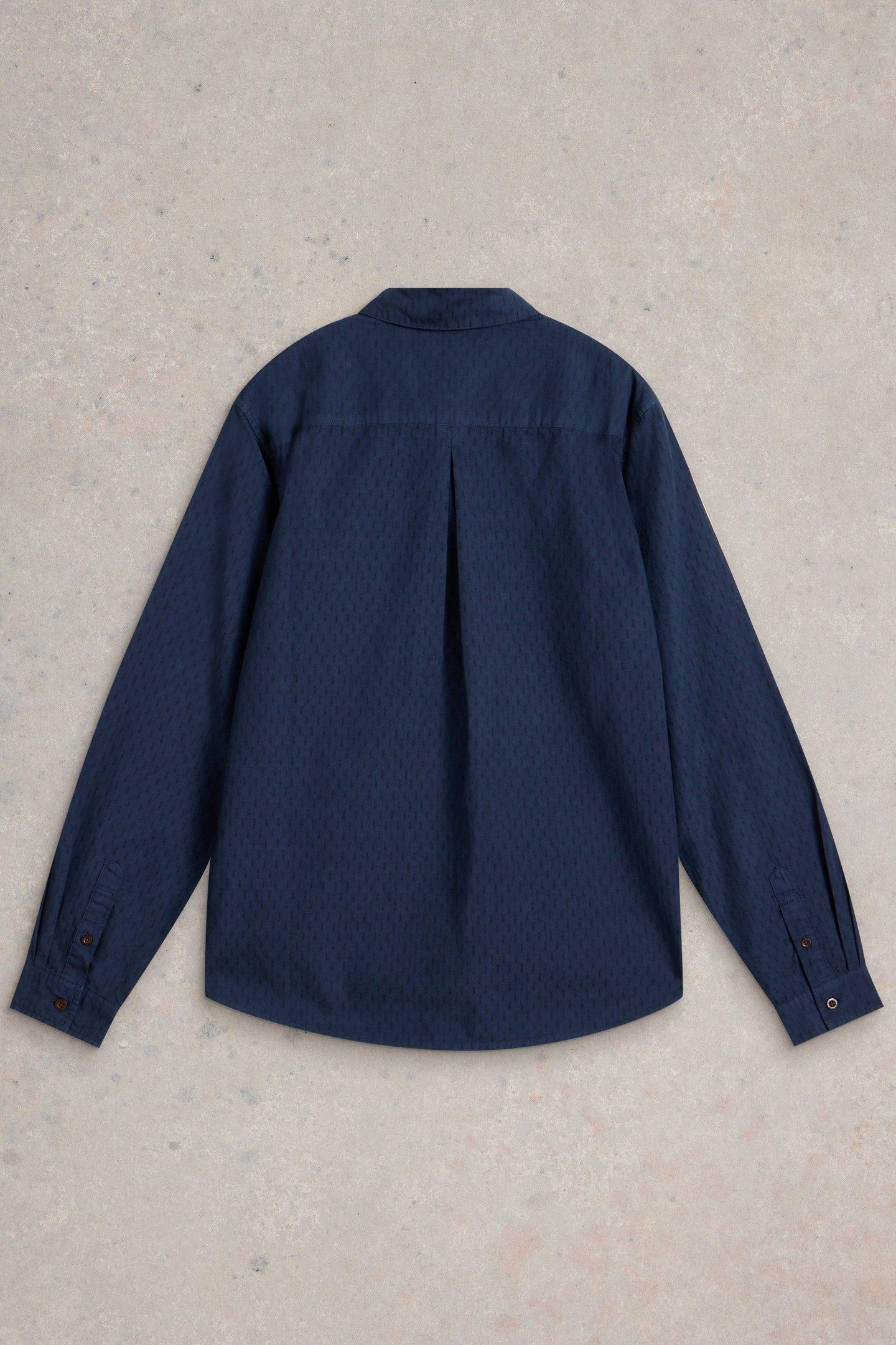 LS DOBBY SHIRT DARK NAVY 2