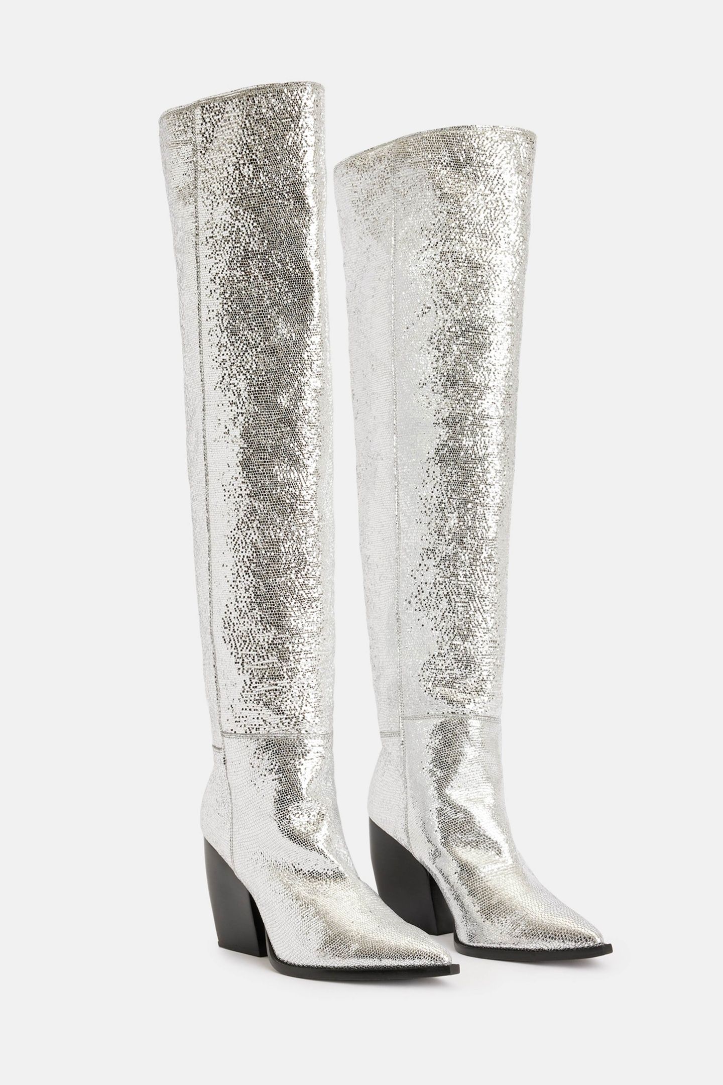 REINA METALLIC BOOT SILVER 2