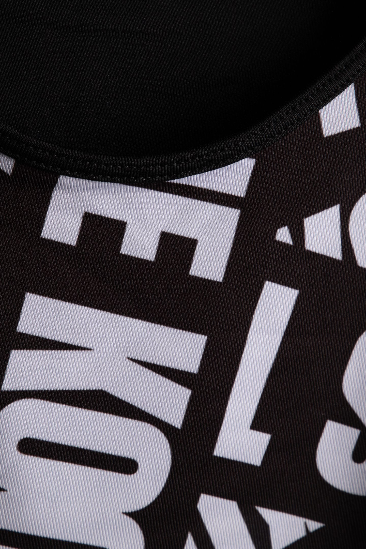 TANK TOP WITH LOGO STRIPE BLACK / WHITE 4