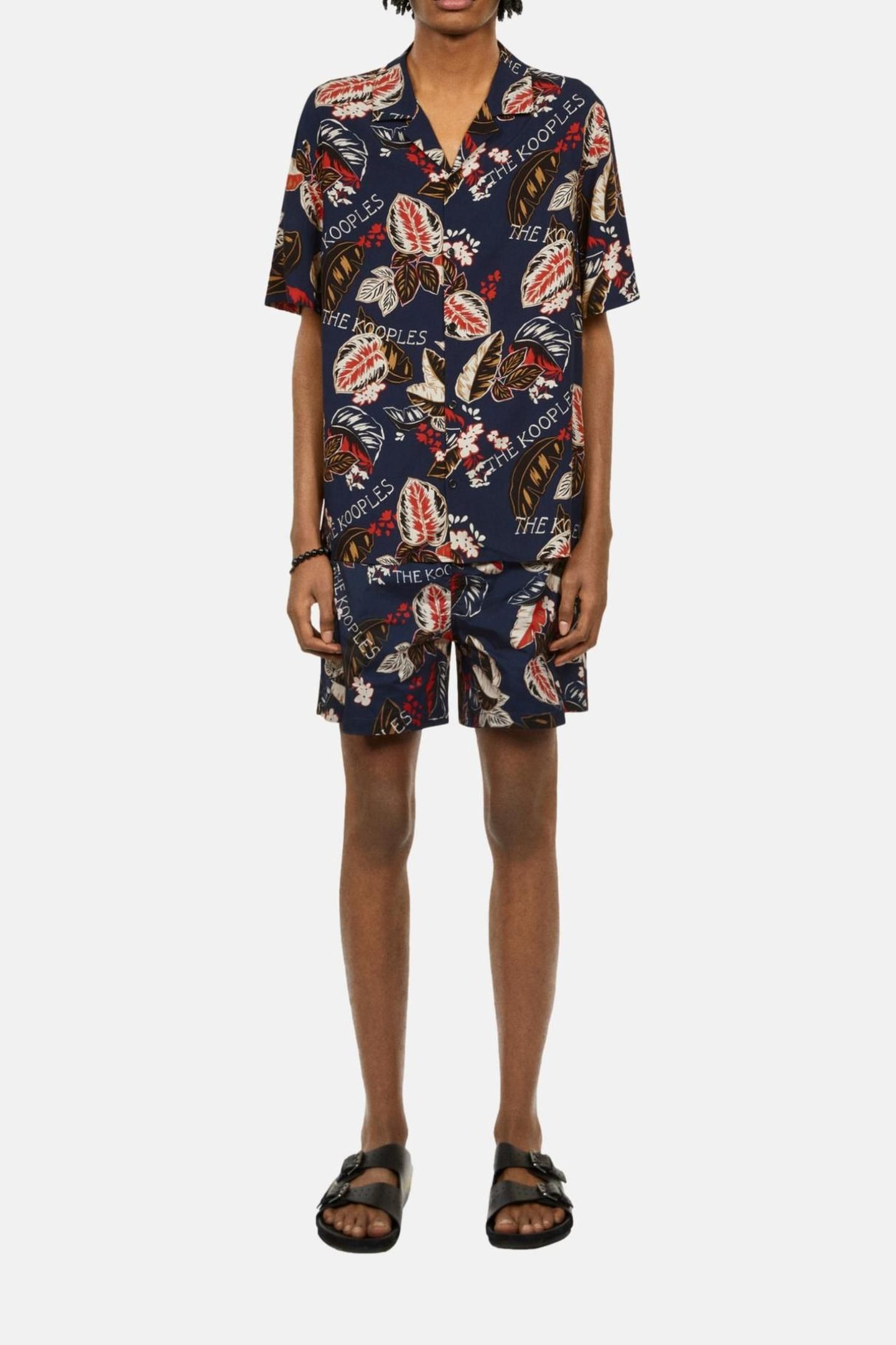 SHORT-SLEEVED PATTERNED SHIRT NAVY 3