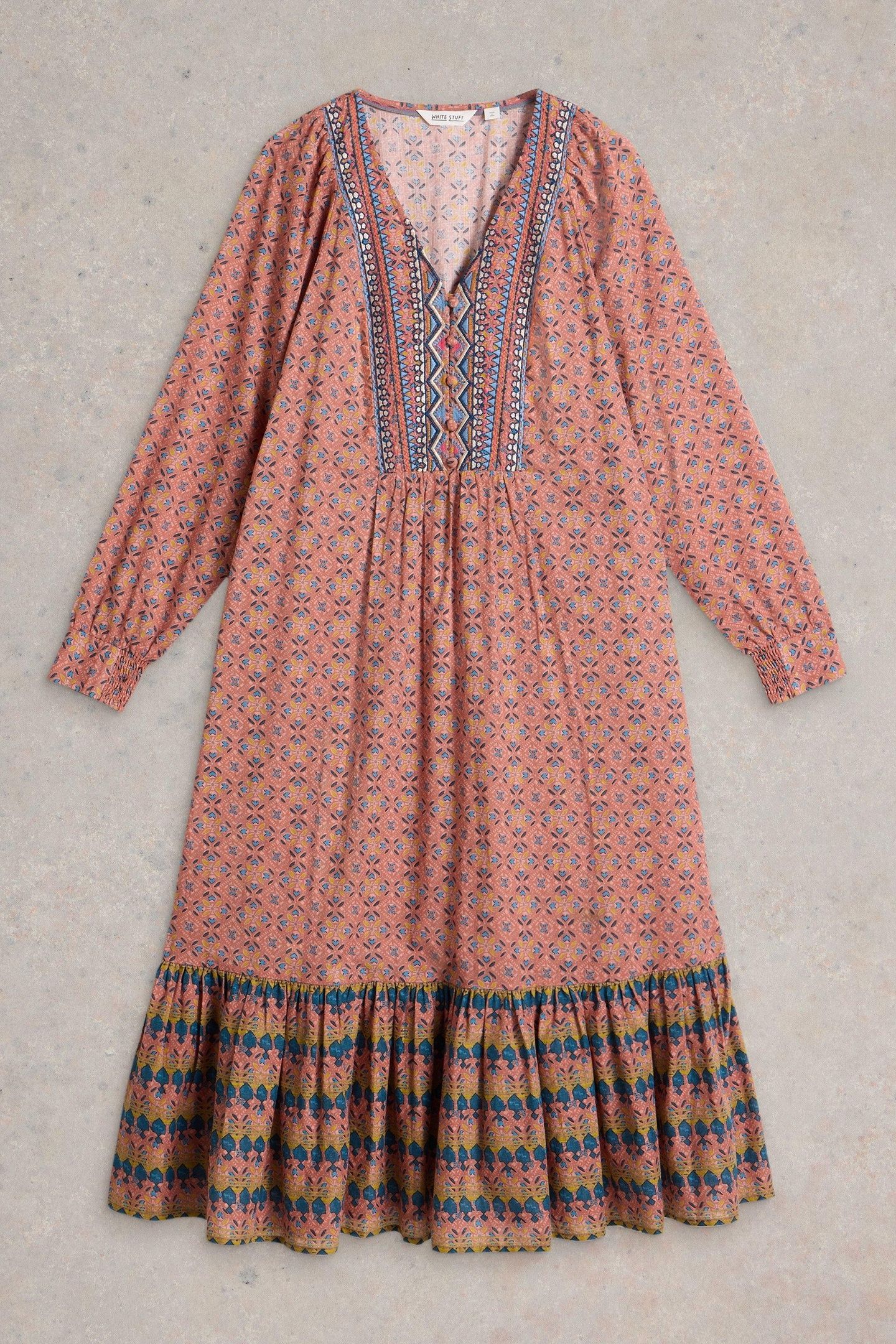 ABIGAIL EMBROIDERED DRESS PINK MULTI 4
