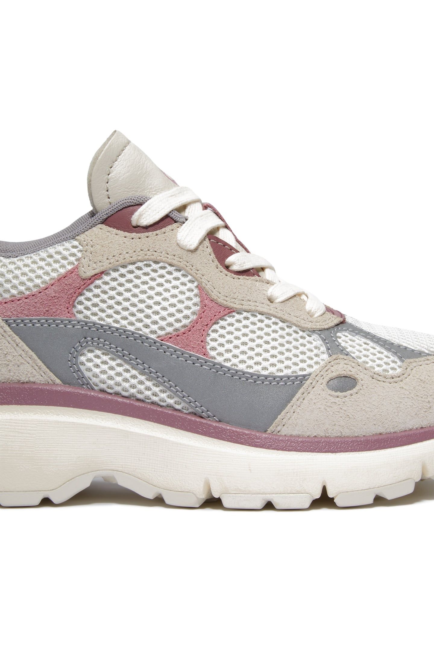 HAZEL LANE LOW LACE UP SNEAKER NATURAL MESH W MD PINK 7