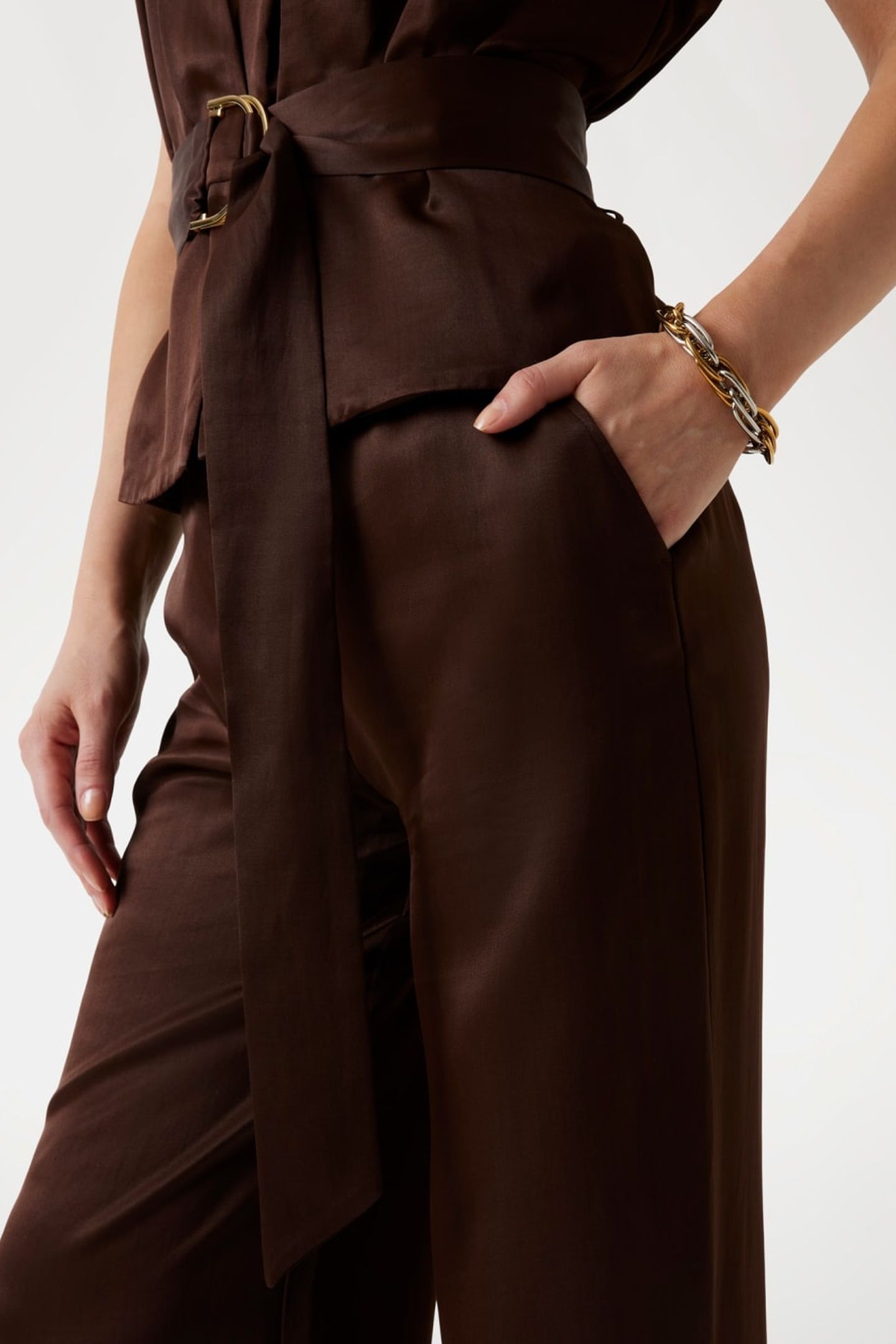 IVA BELTED STRAIGHT RICH BROWN 5