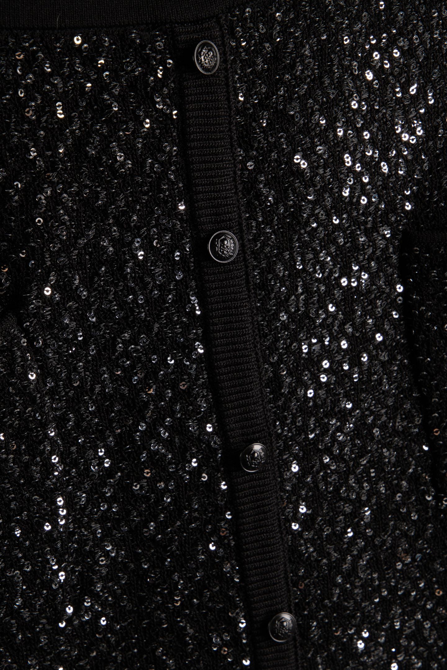 LONG SEQUIN SKIRT BLACK 4