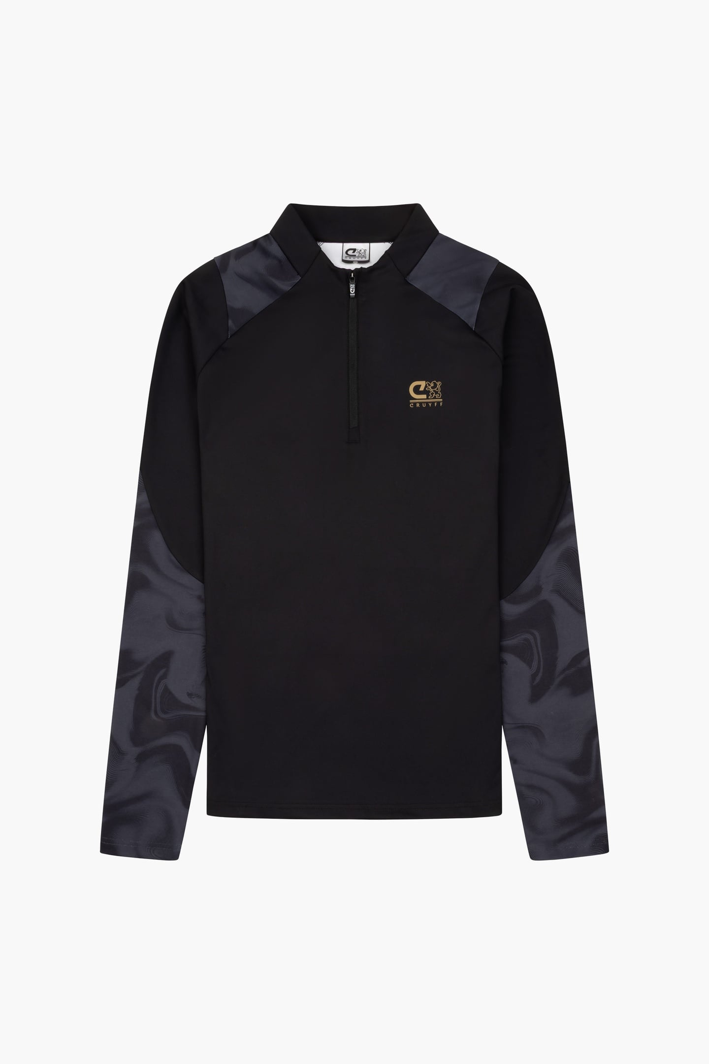 STRIKER 1/4 ZIP TOP BLACK/GOLD 1