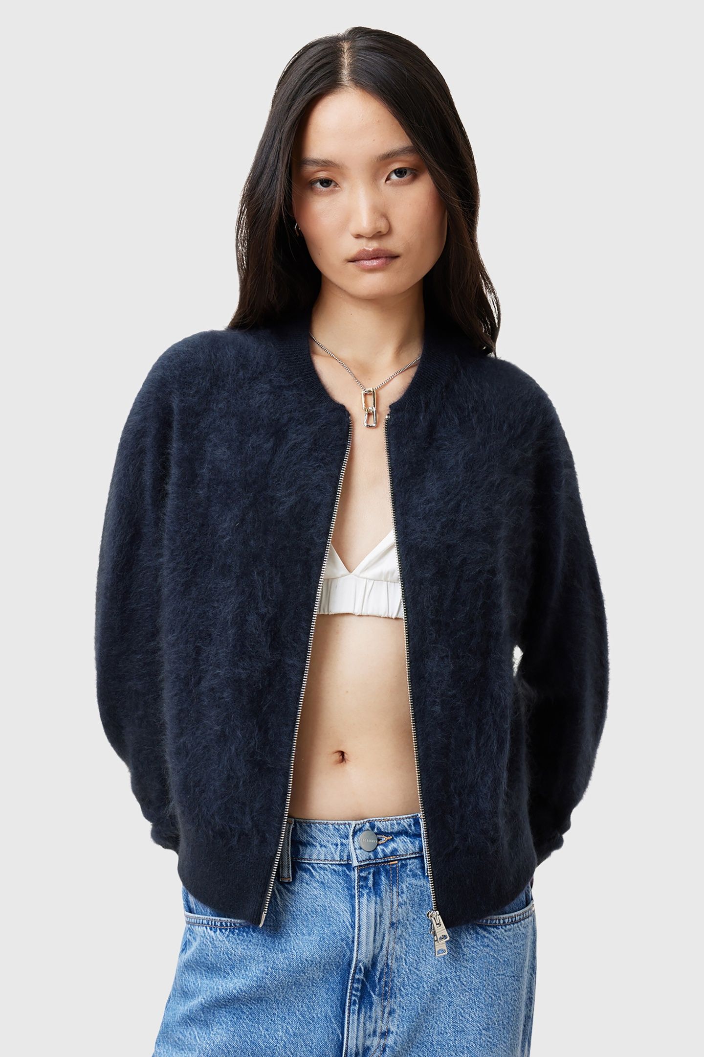 REBEL ZIP CARDIGAN INK BLUE 1