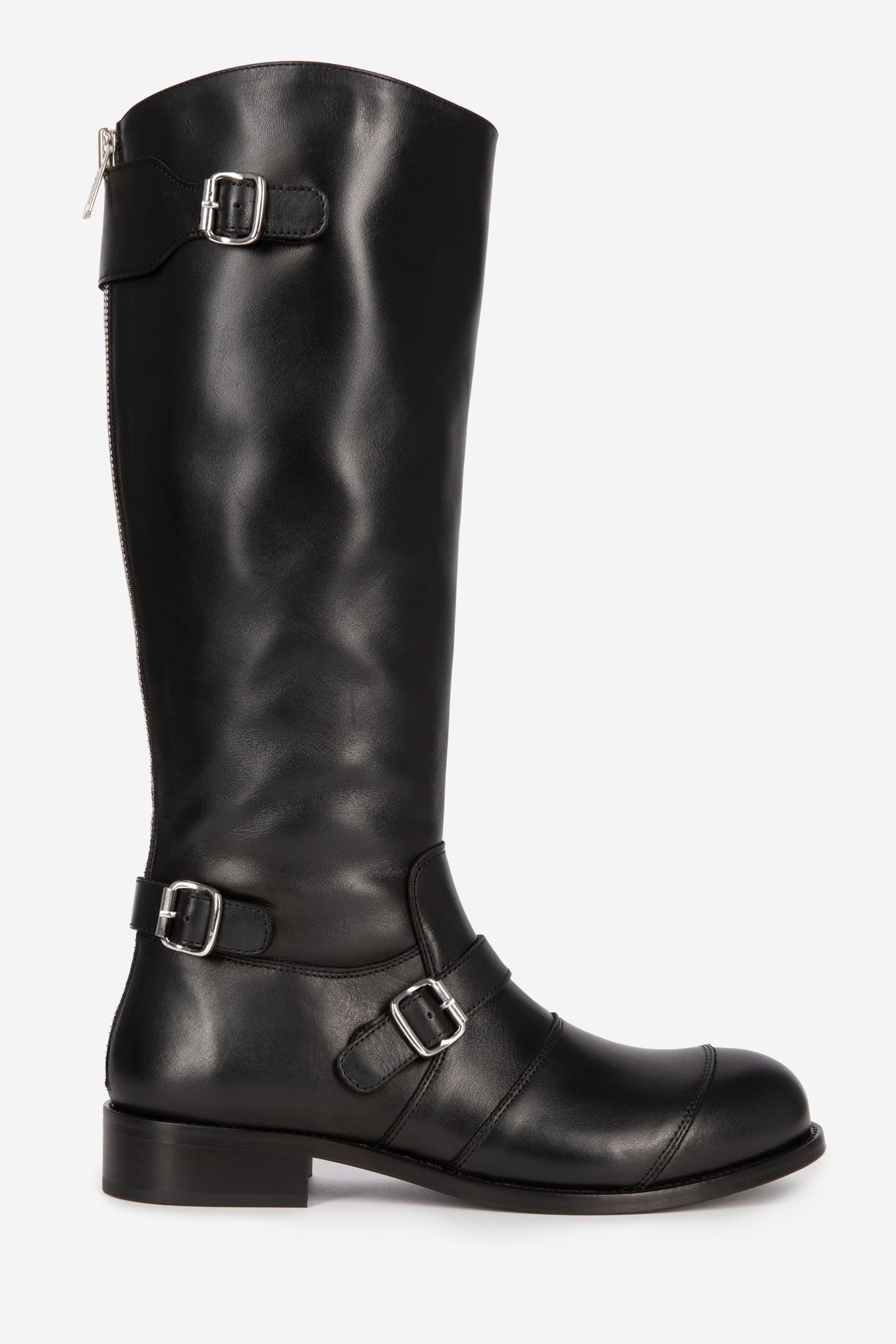 LEATHER BOOTS WITH BUCKLES BLACK 1