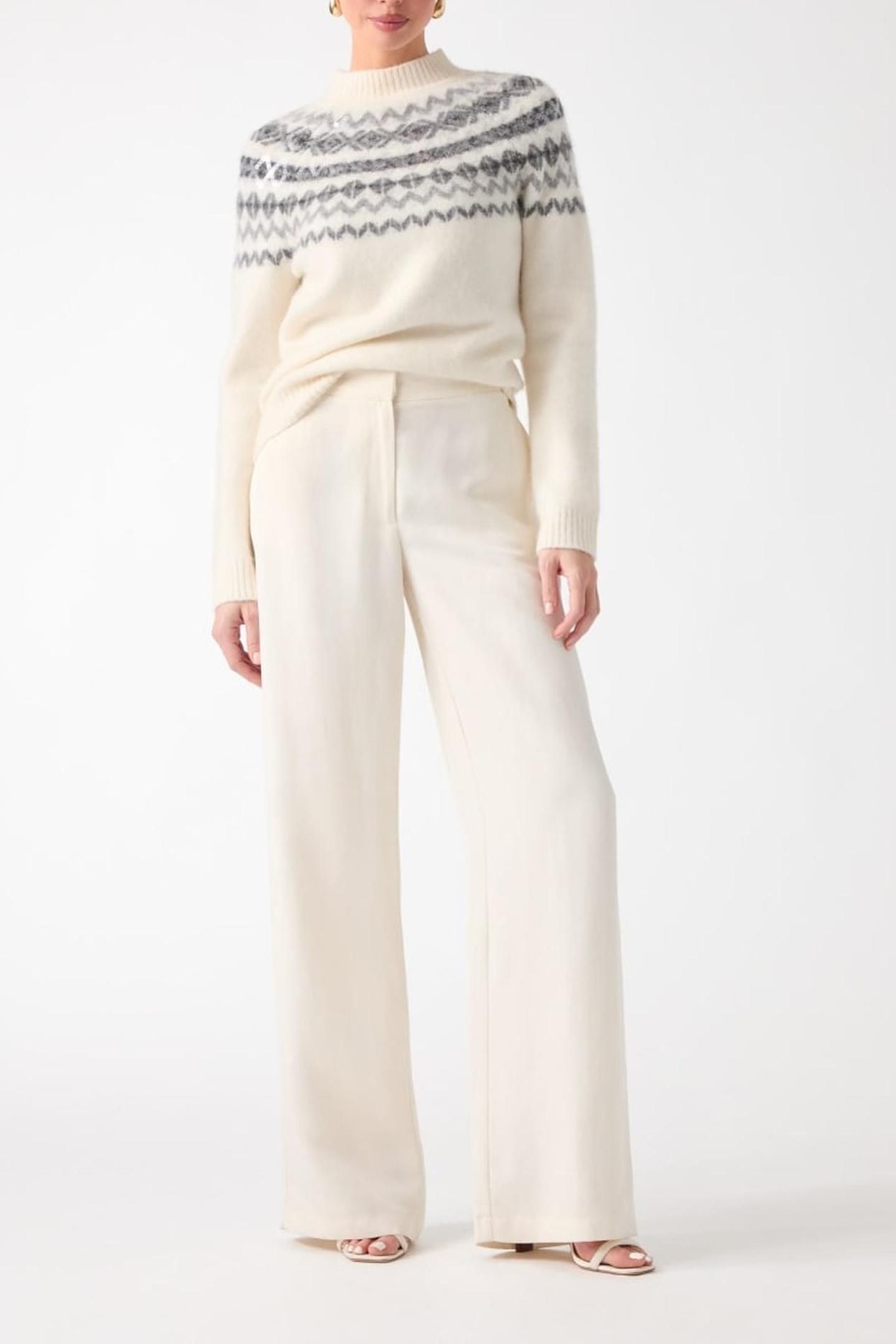 AKILAH LS MOCK NECK MACADAMIA MULTI 2