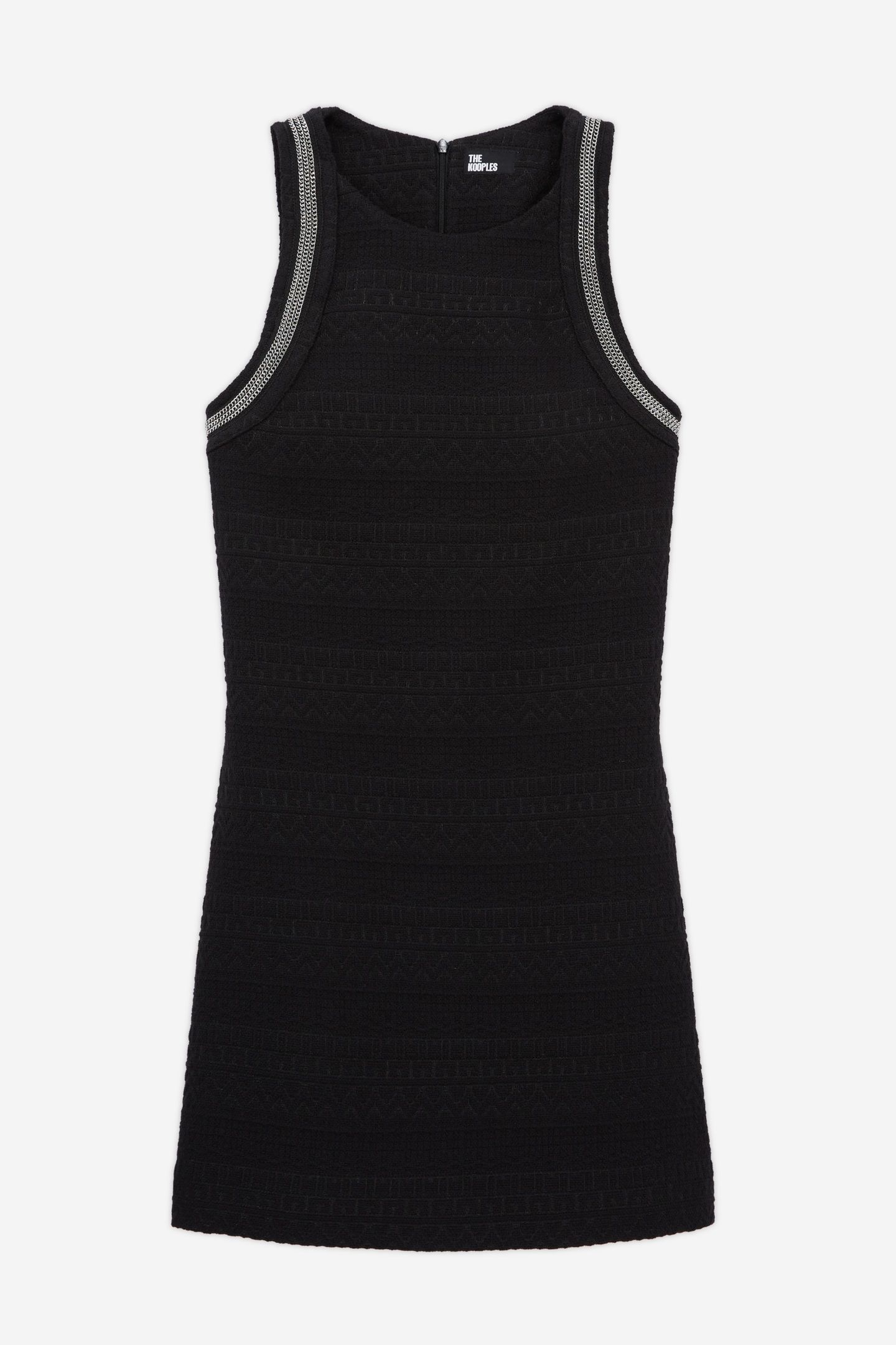 SLEEVELESS DRESS WITH CHAINS BLACK 5