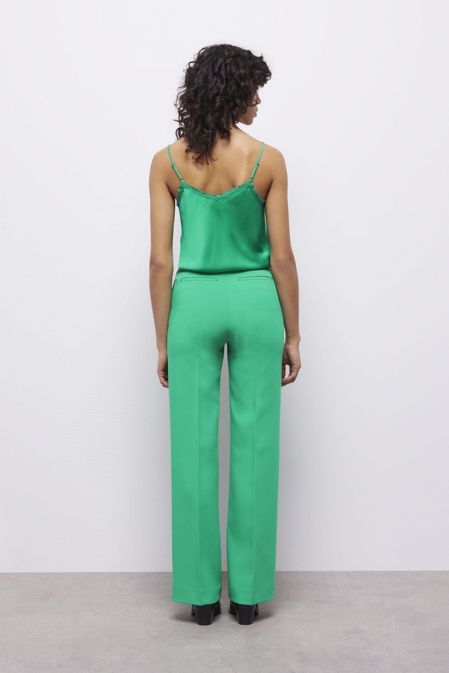 STRAIGHT-LEG SUIT TROUSERS GREEN 3