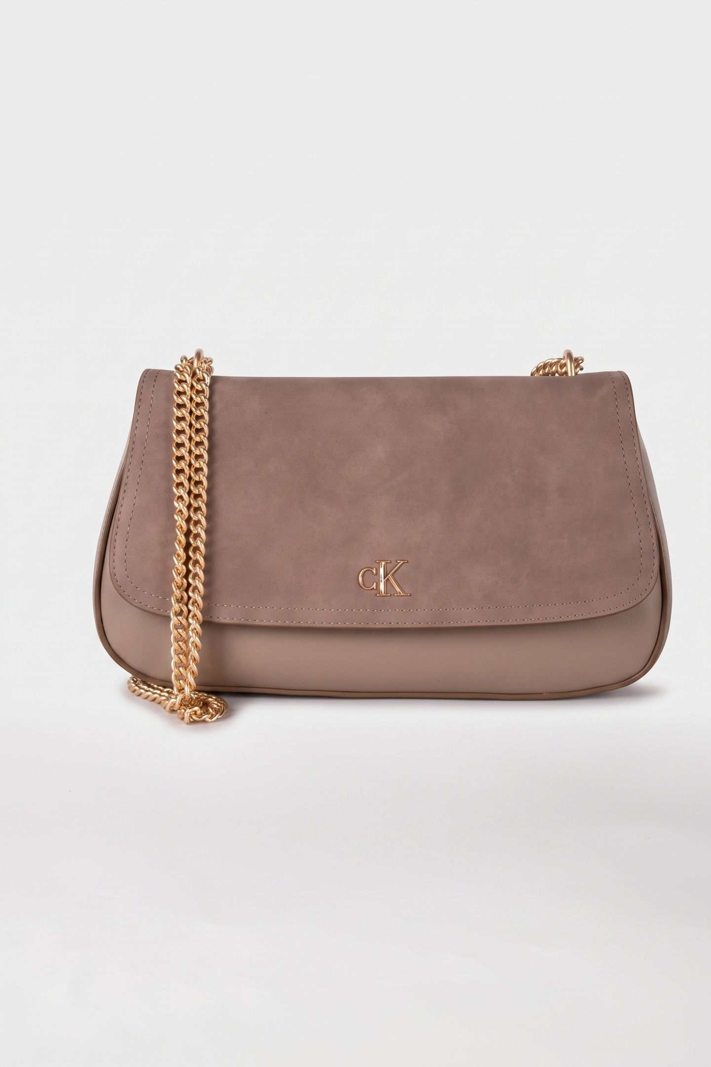 CK CONVERTIBLE CHAIN BRUSHED BAG DESERT TAUPE 2