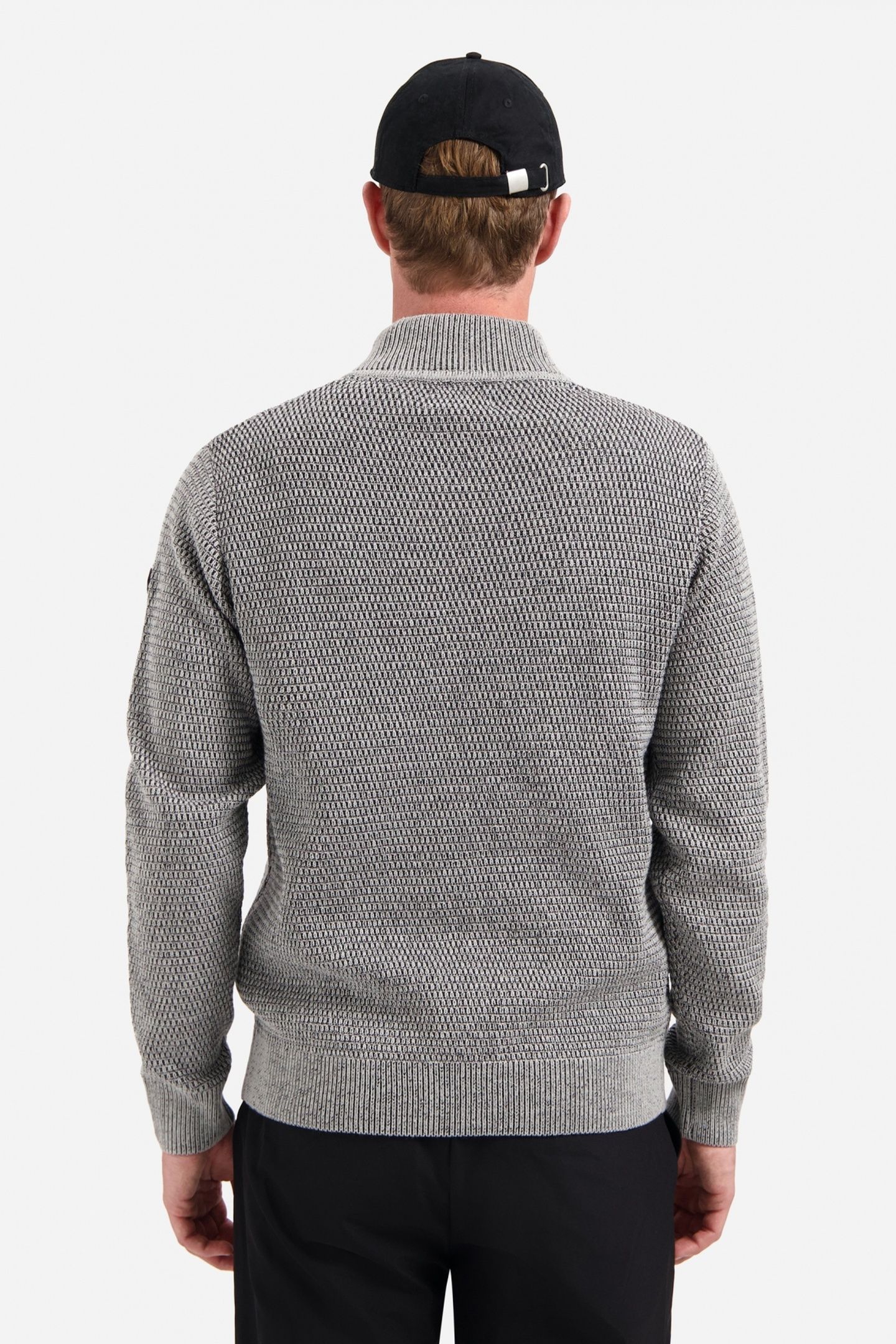 PULLOVER HALF ZIPPER 2 COLOURED MELANGE GREY MELANGE 4