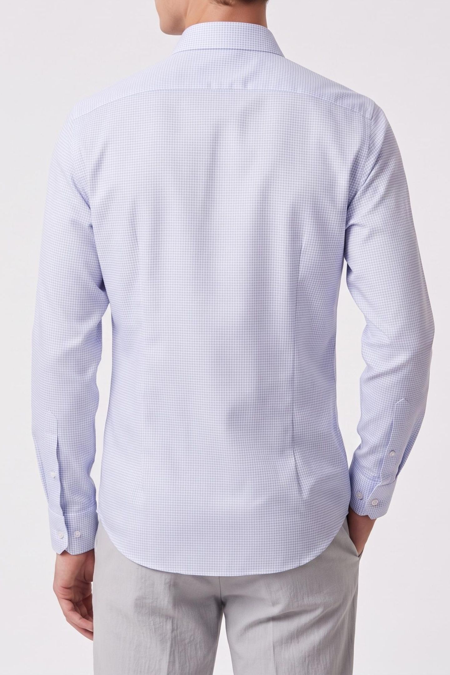 SLIM PERF SOLID SHIRT BLUE 2