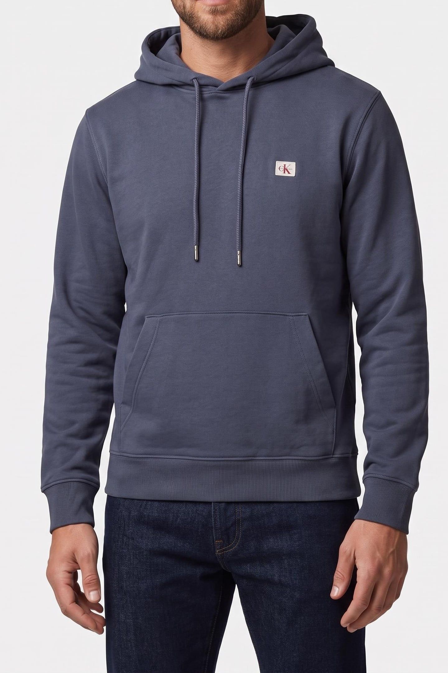CLASSIC LONG SLEEVE 350GSM TERRY WOVEN LABEL BLUE NOMAD 1
