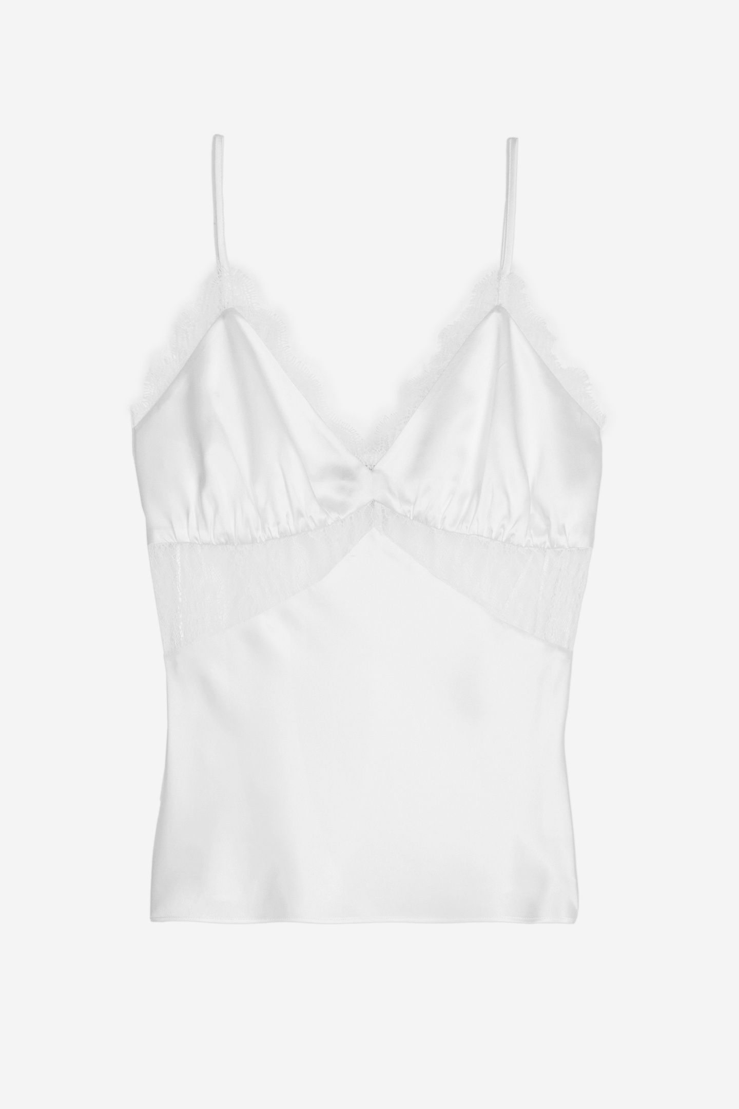 SILK STRAP TOP WITH LACE ECRU 6