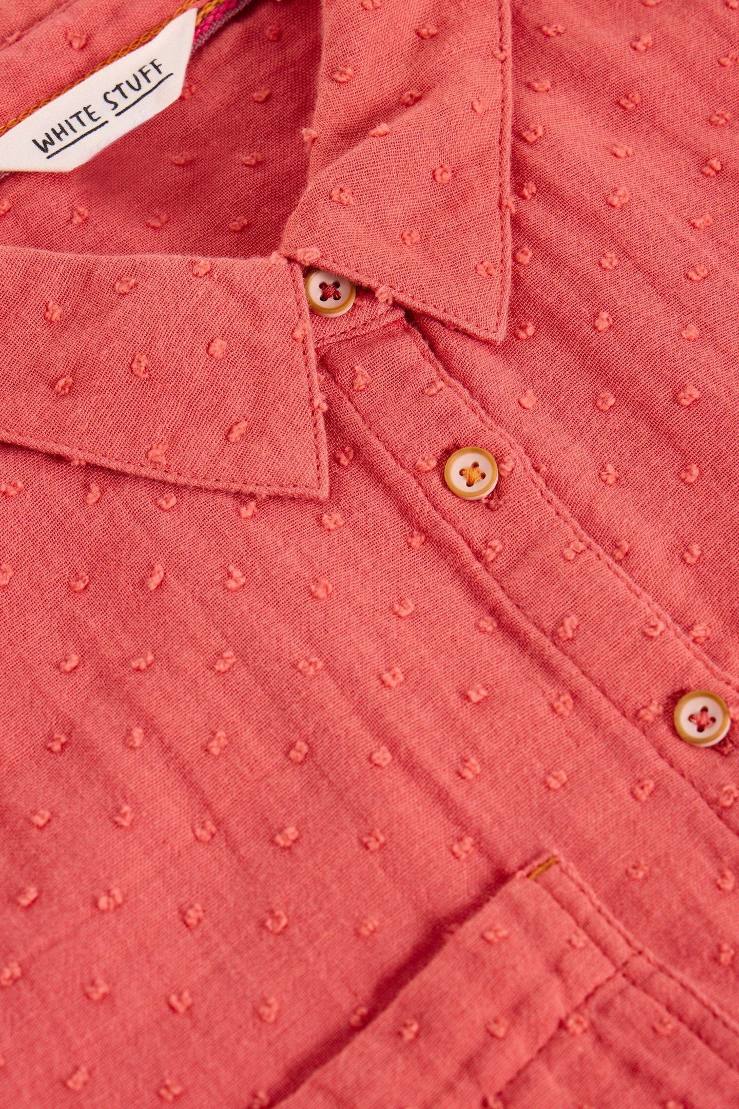SOPHIE LONGLINE COTTON SHIRT MID PINK 7