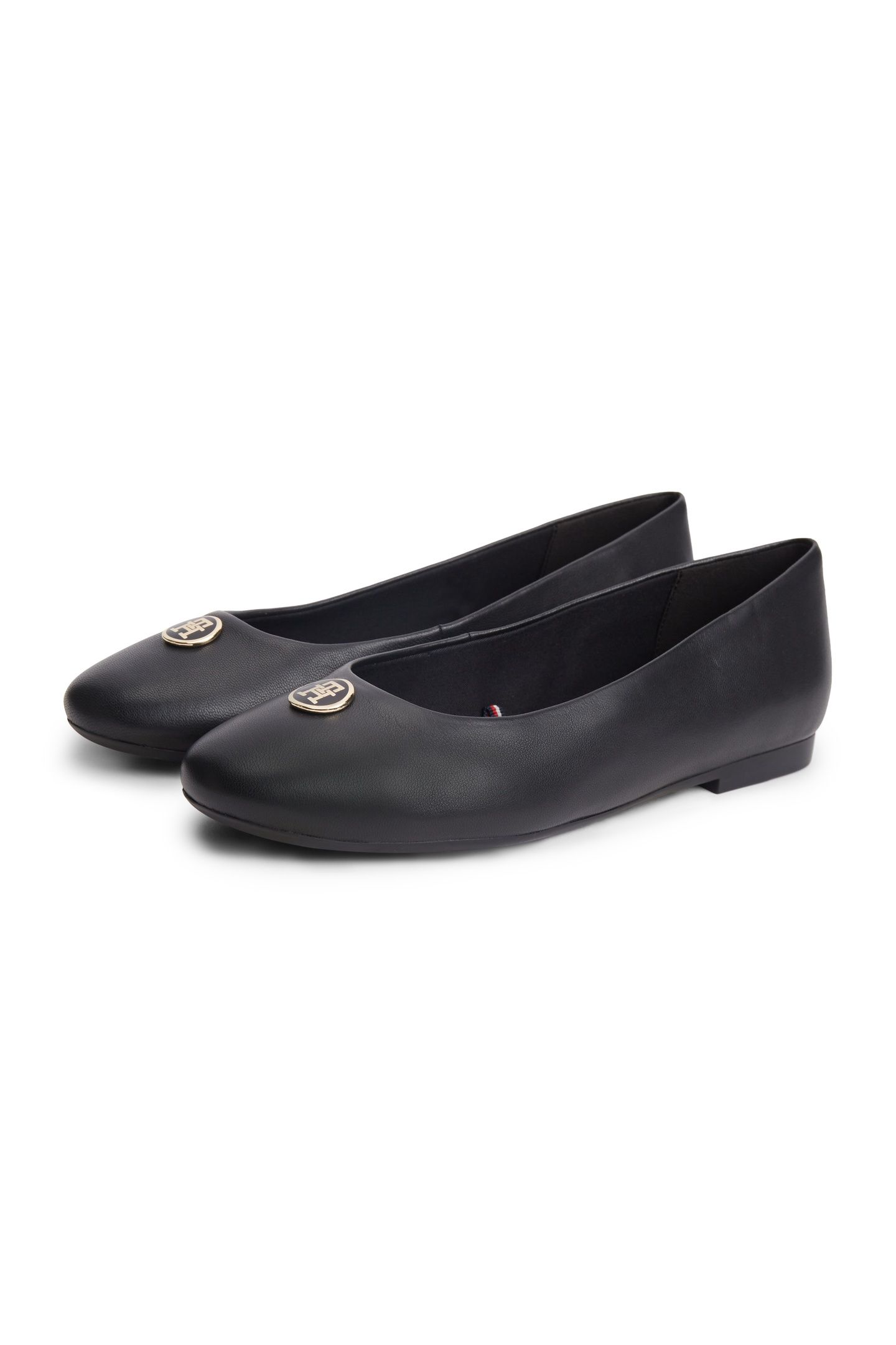 TH PLATE LEATHER BALLERINAS BLACK 3