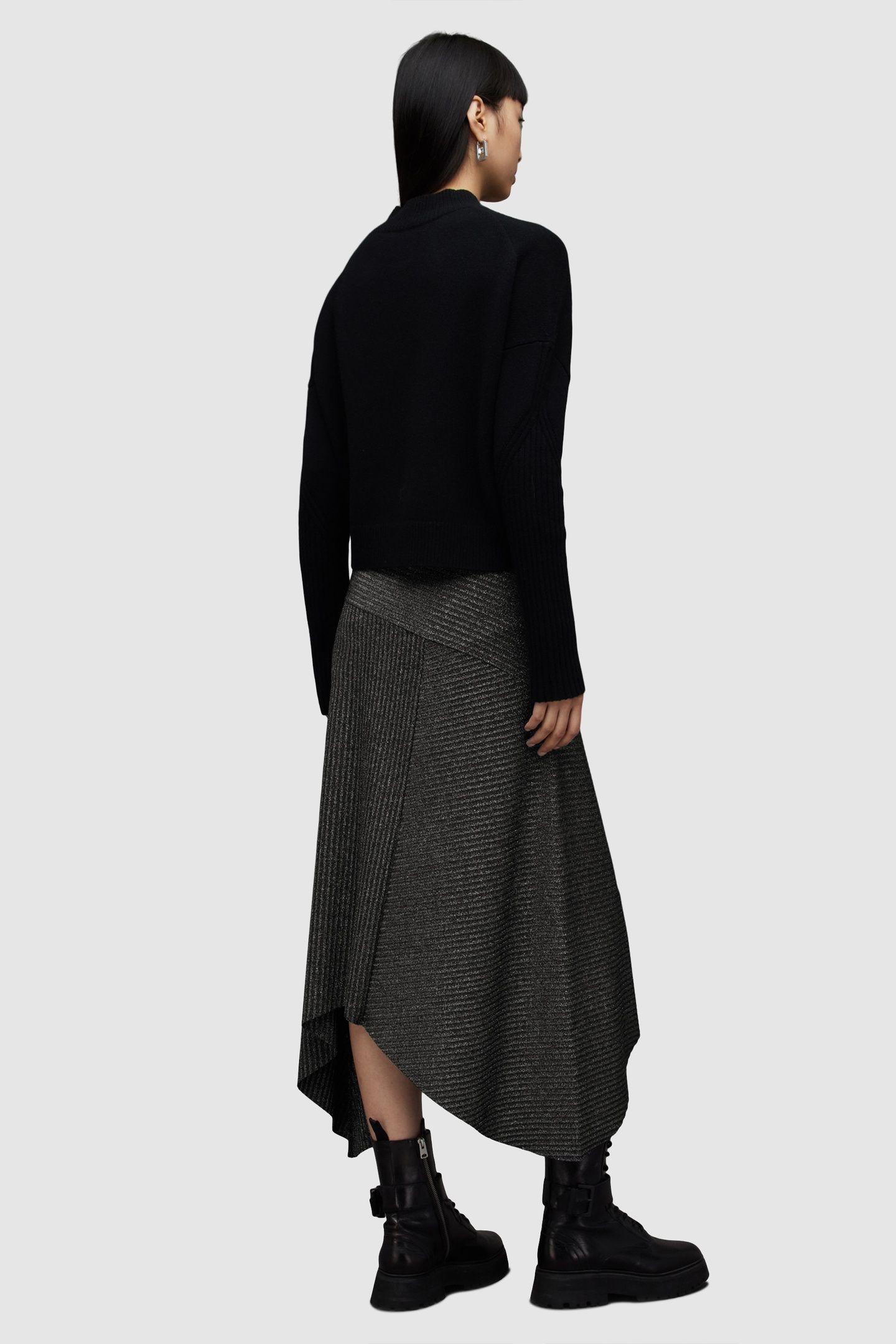 GIA SPARKLE SKIRT DARK SILVER 5