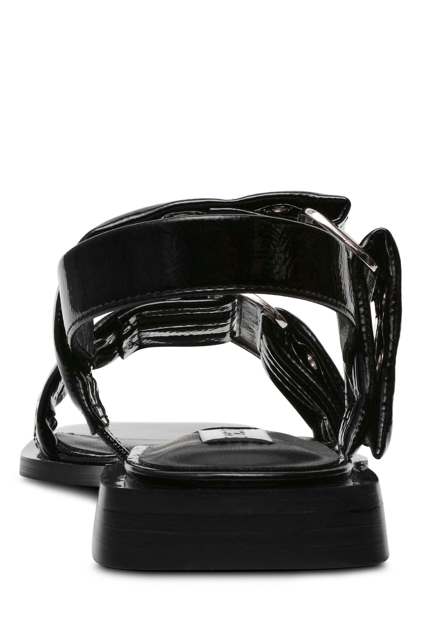 SARIA SANDALS BLACK PATENT 5