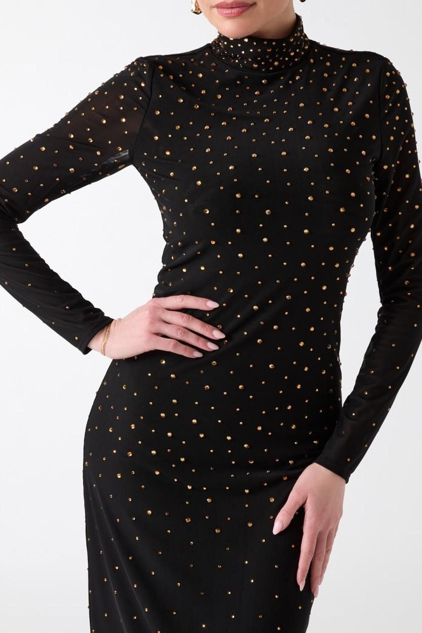 ON THE DOT MAXI JET BLACK A996 7